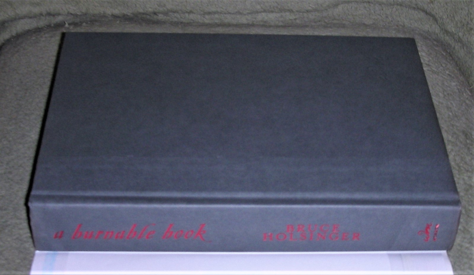 A BURNABLE BOOK by Bruce Holsinger 2014 HC/DJ ~ 1st Edition 1st Printing + Cover