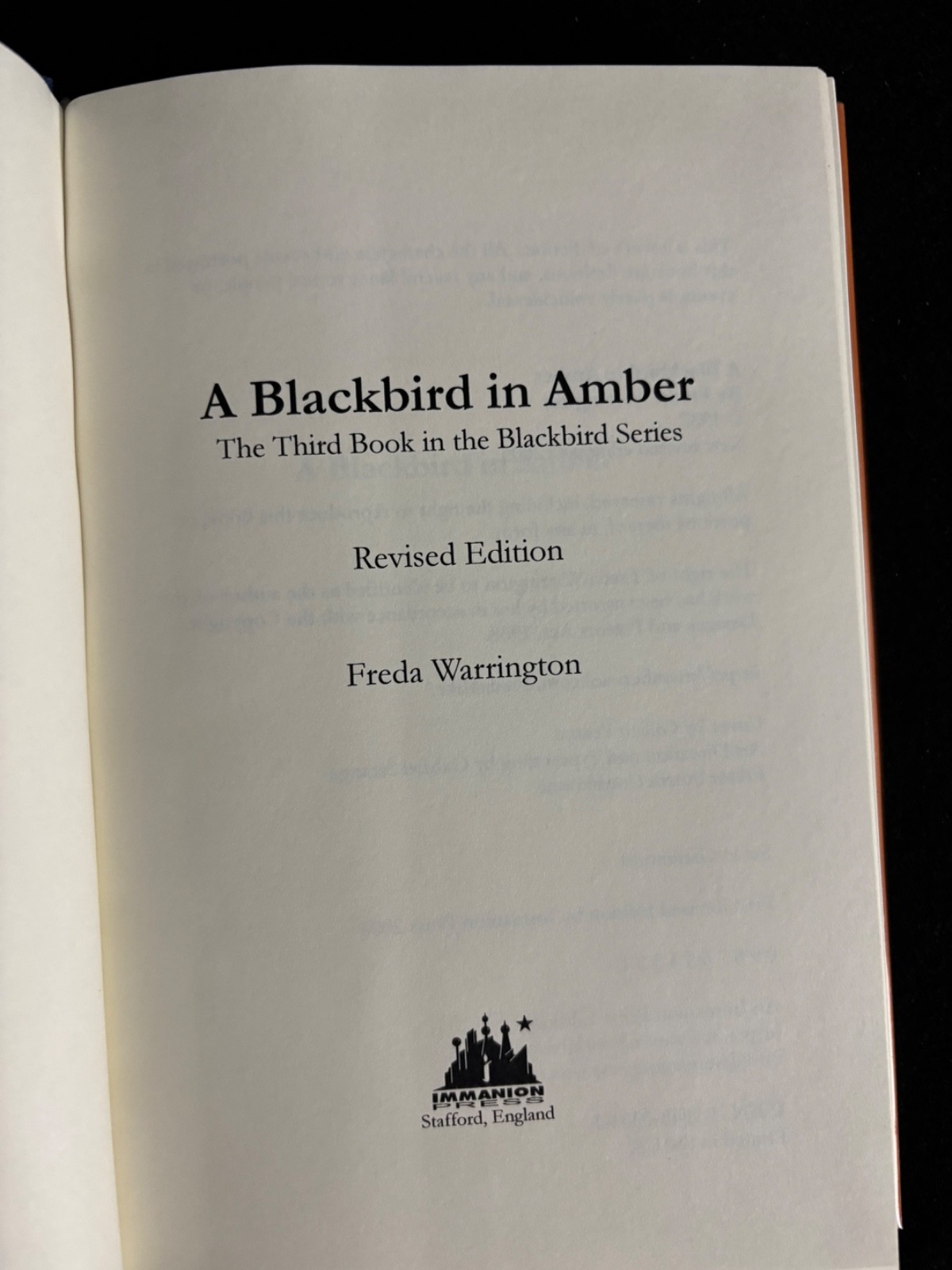NEW RARE* Blackbird 1-4 HARDCOVER Fred Warrington Silver Darkness Amber Twilght