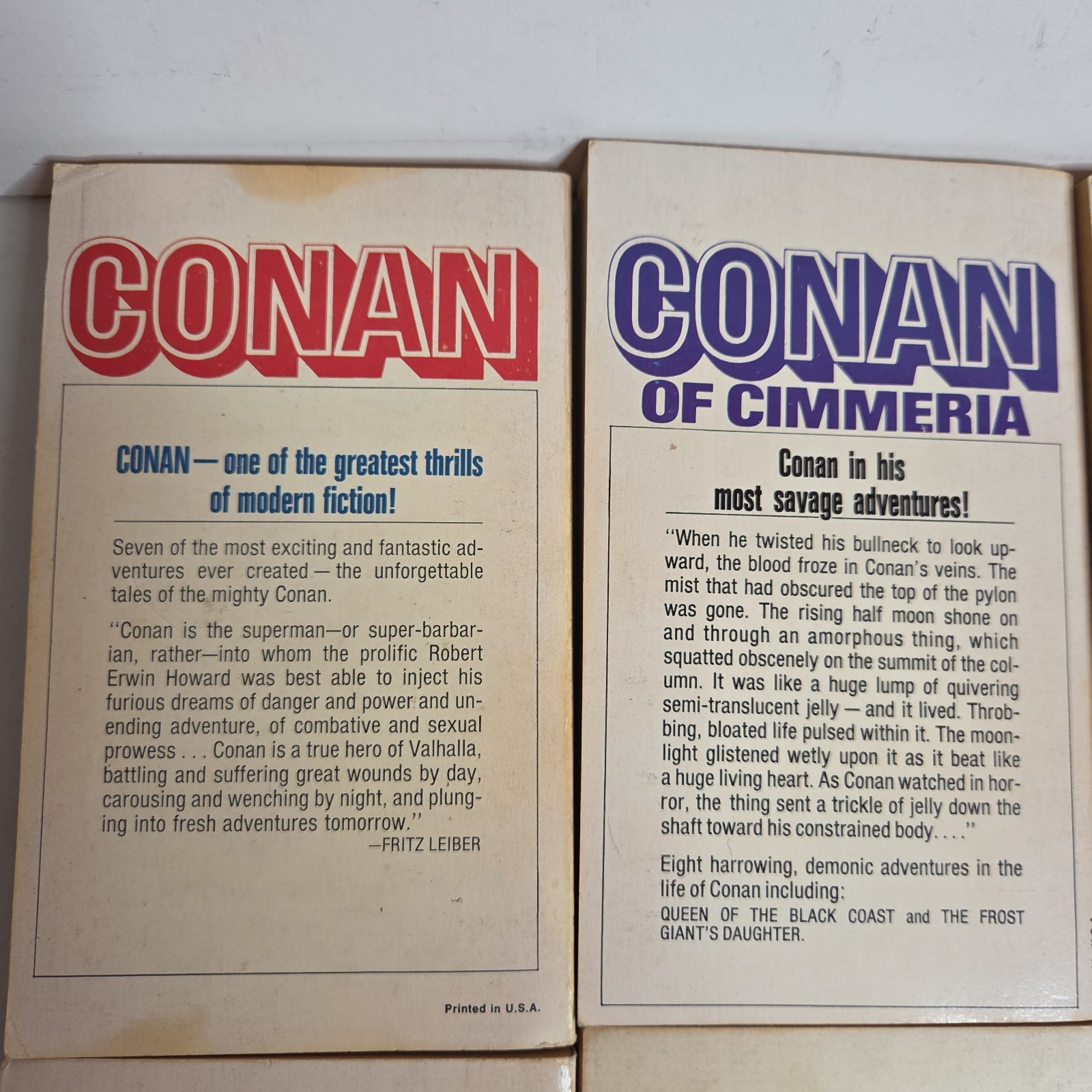 Conan Complete Main Series Robert E. Howard Ace Books Vintage Paperback Set 1-12