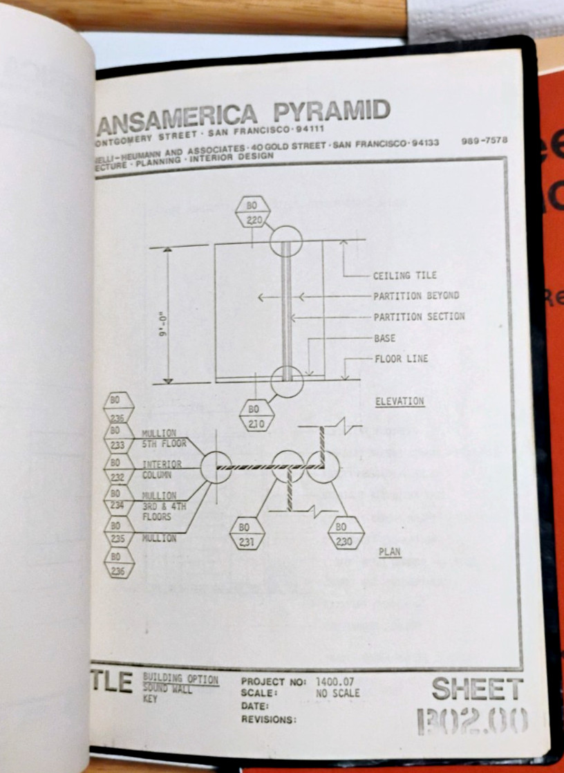 1971 S.F. TRANSAMERICA PYRAMID Space Planning Specifications MORGANELLI HEUMANN