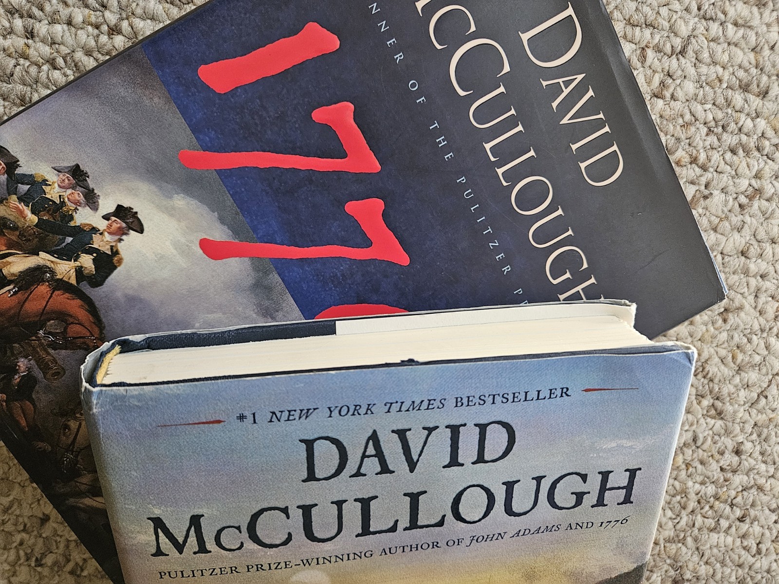 Lot of 2 David McCullough Books „1776“ & „The Pioneers“ HCDJ Great!