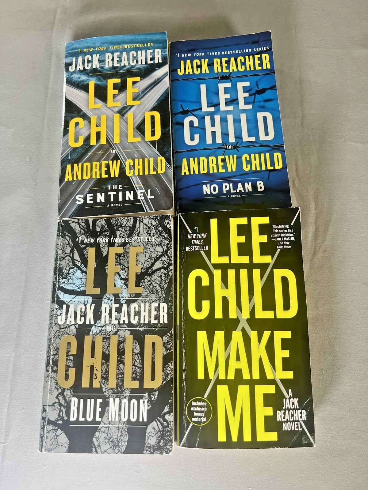 Lot Of 4 Jack Reacher Paperback Thriller Novels by Lee Child & Andrew Child