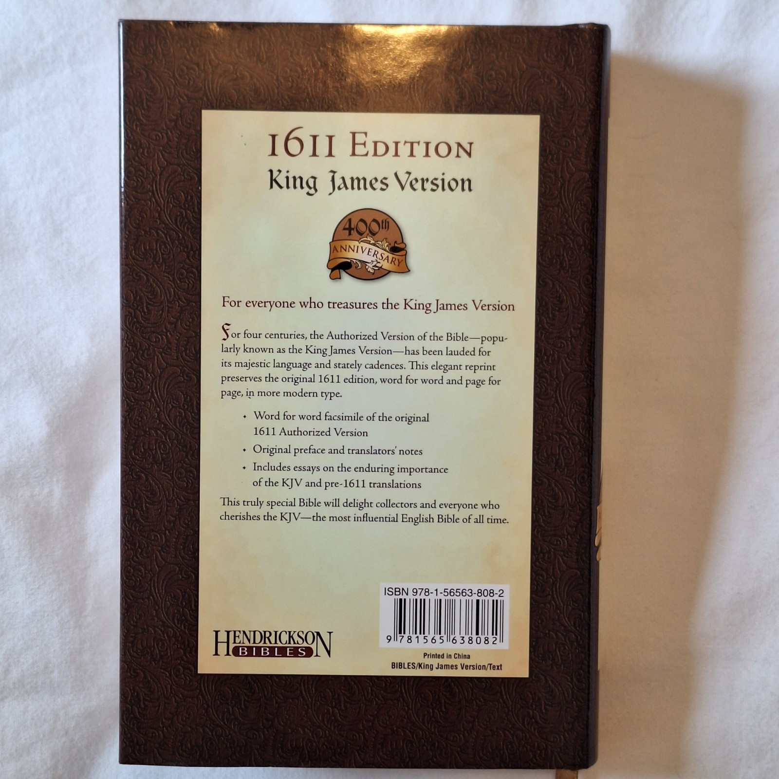 Holy Bible: King James Version Hardcover 400th Anniversary 1611 Ed New