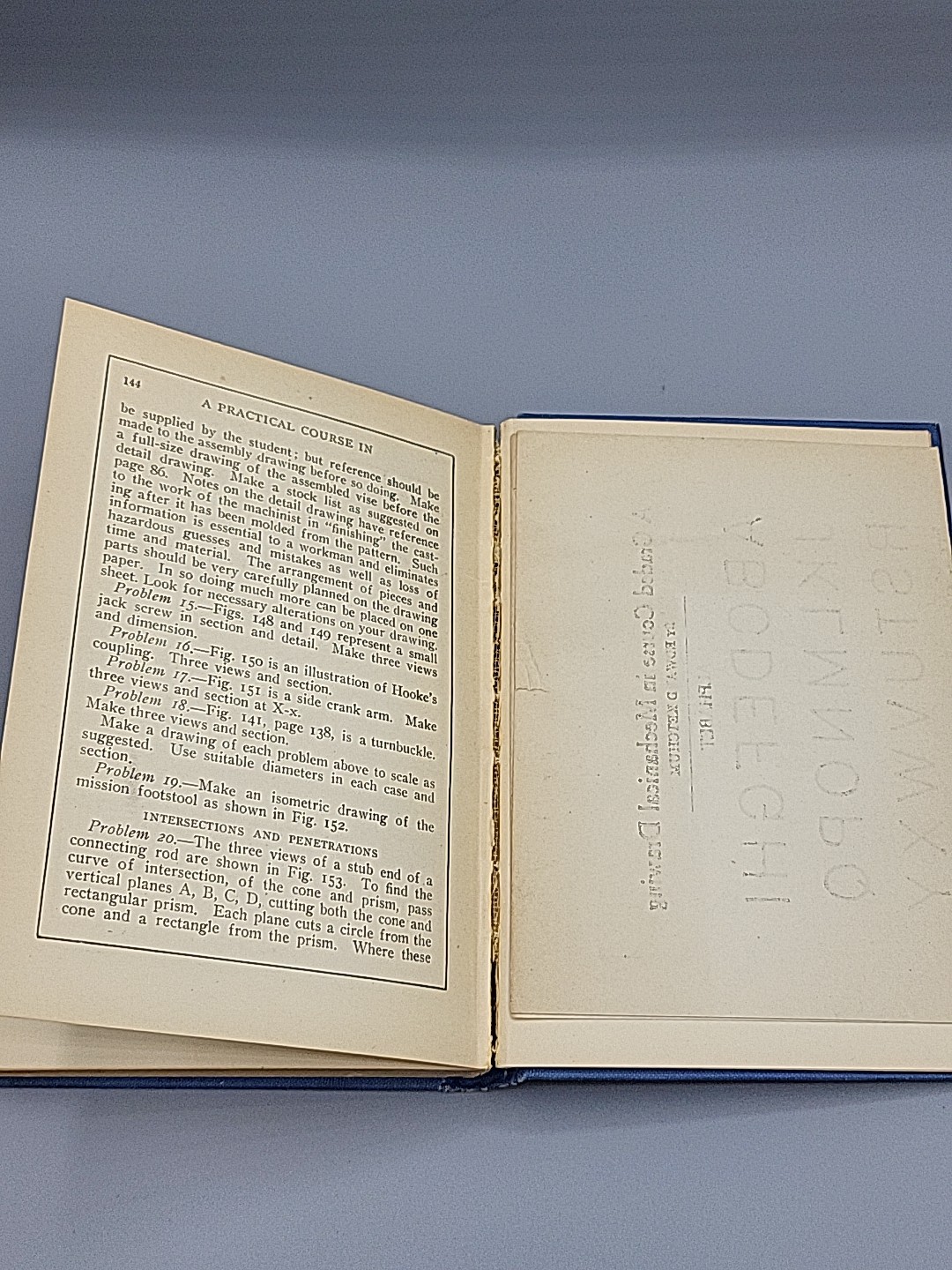 A PRACTICAL COURSE IN MECHANICAL DRAWING – WILLIAM F WILLARD HARDCOVER BOOK 1912