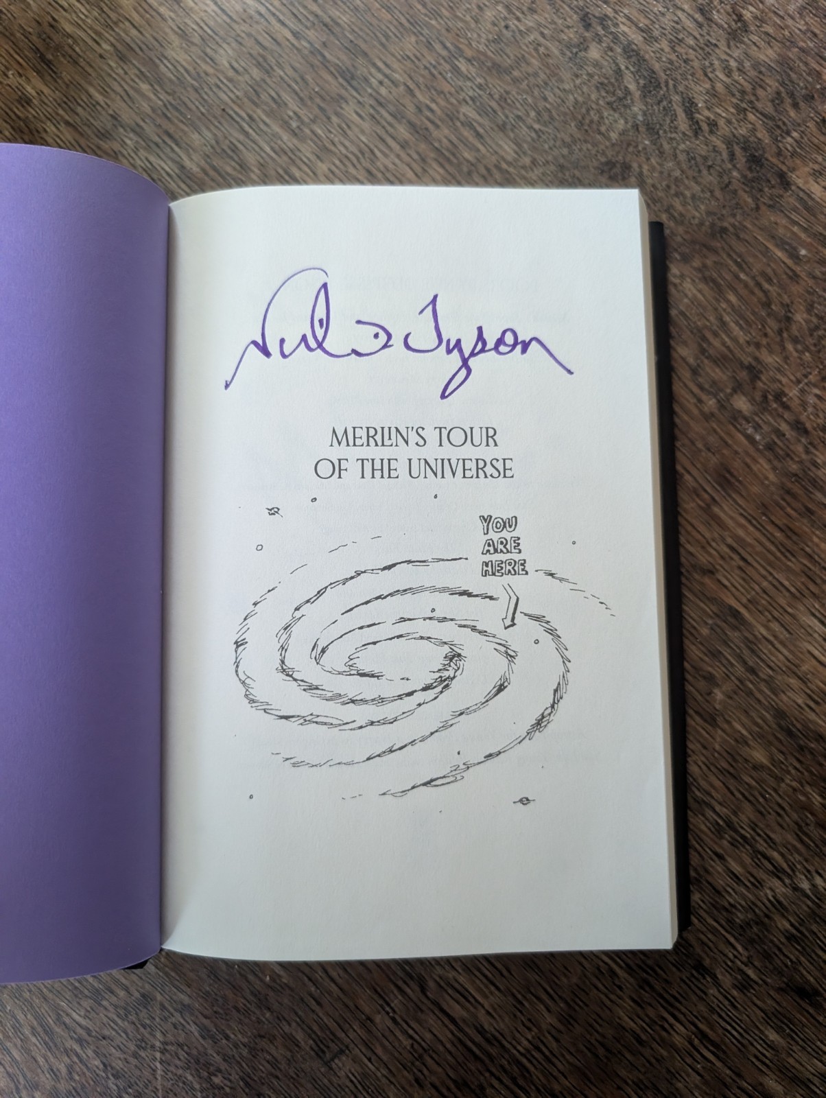 Neil deGrasse Tyson Signed „Merlin’s Tour of the Universe“ 2024 Hardcover Book