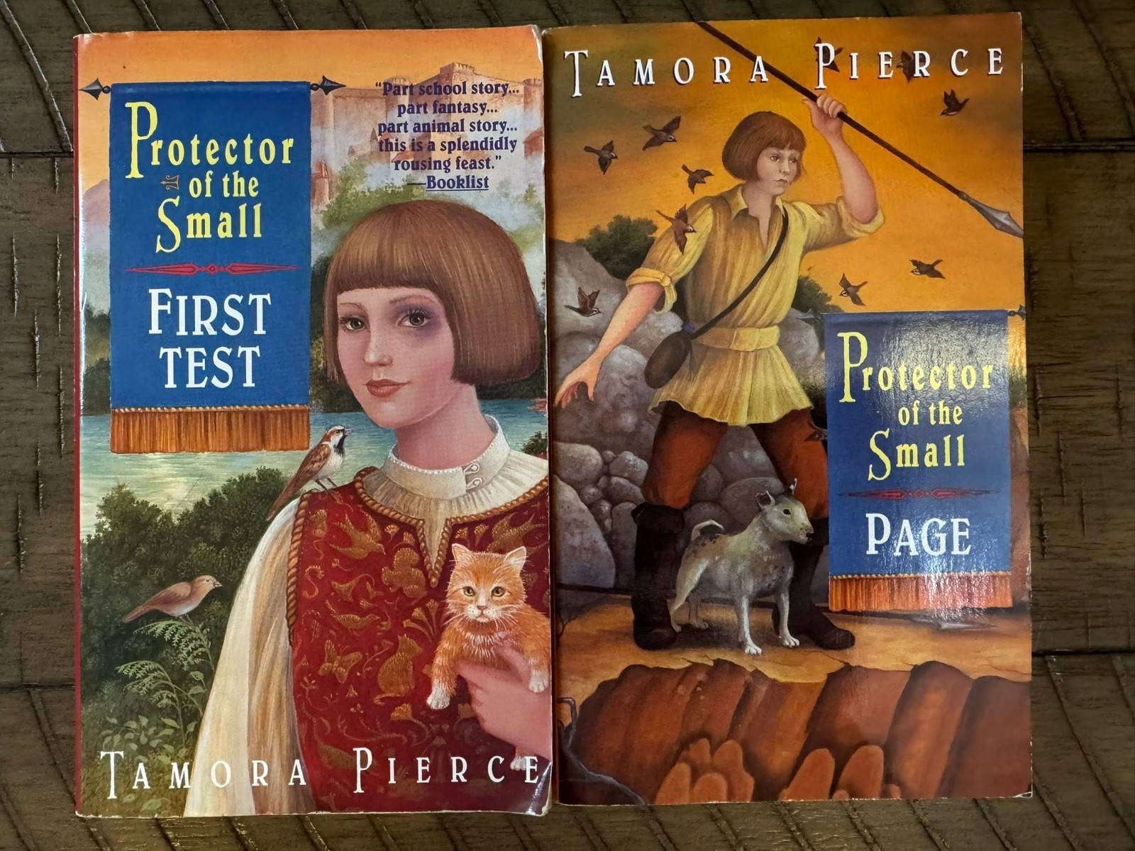 2 Tamora Pierce Protector of the Small FIRST TEST & PAGE Nice! VGC 1 & 2