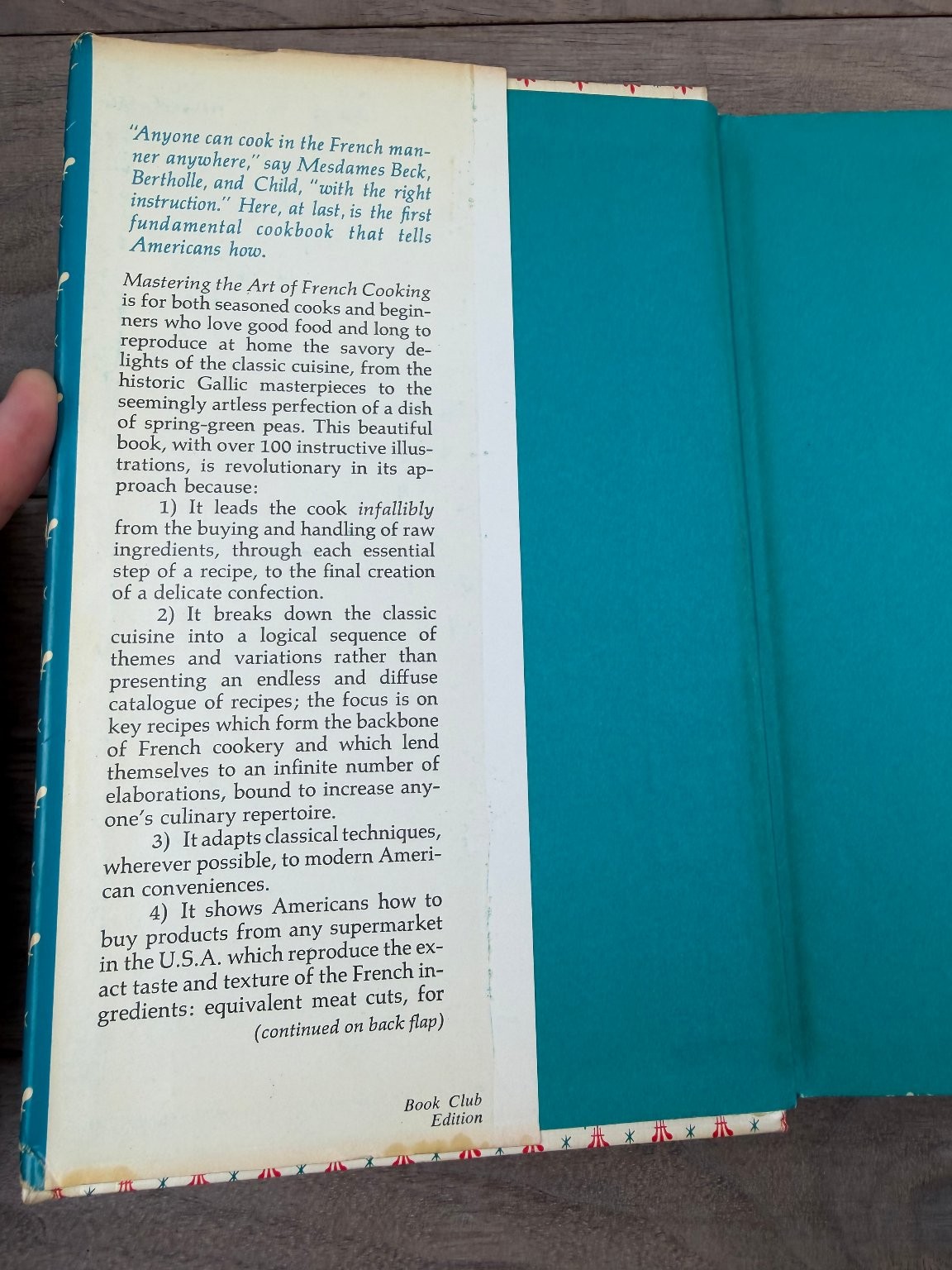 Mastering the Art of French Cooking Julia Child 1961 Cookbook Alfred A. Knopf