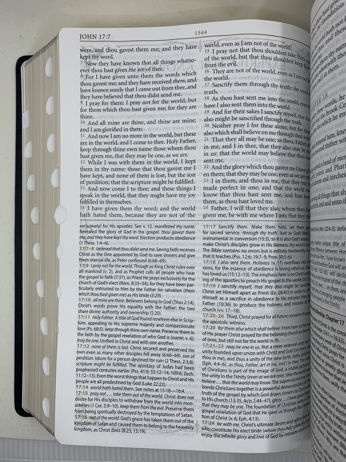KJV Large Print Study Bible Two-Tone Black/Burgundy Full Grain Leather INDEX 11P