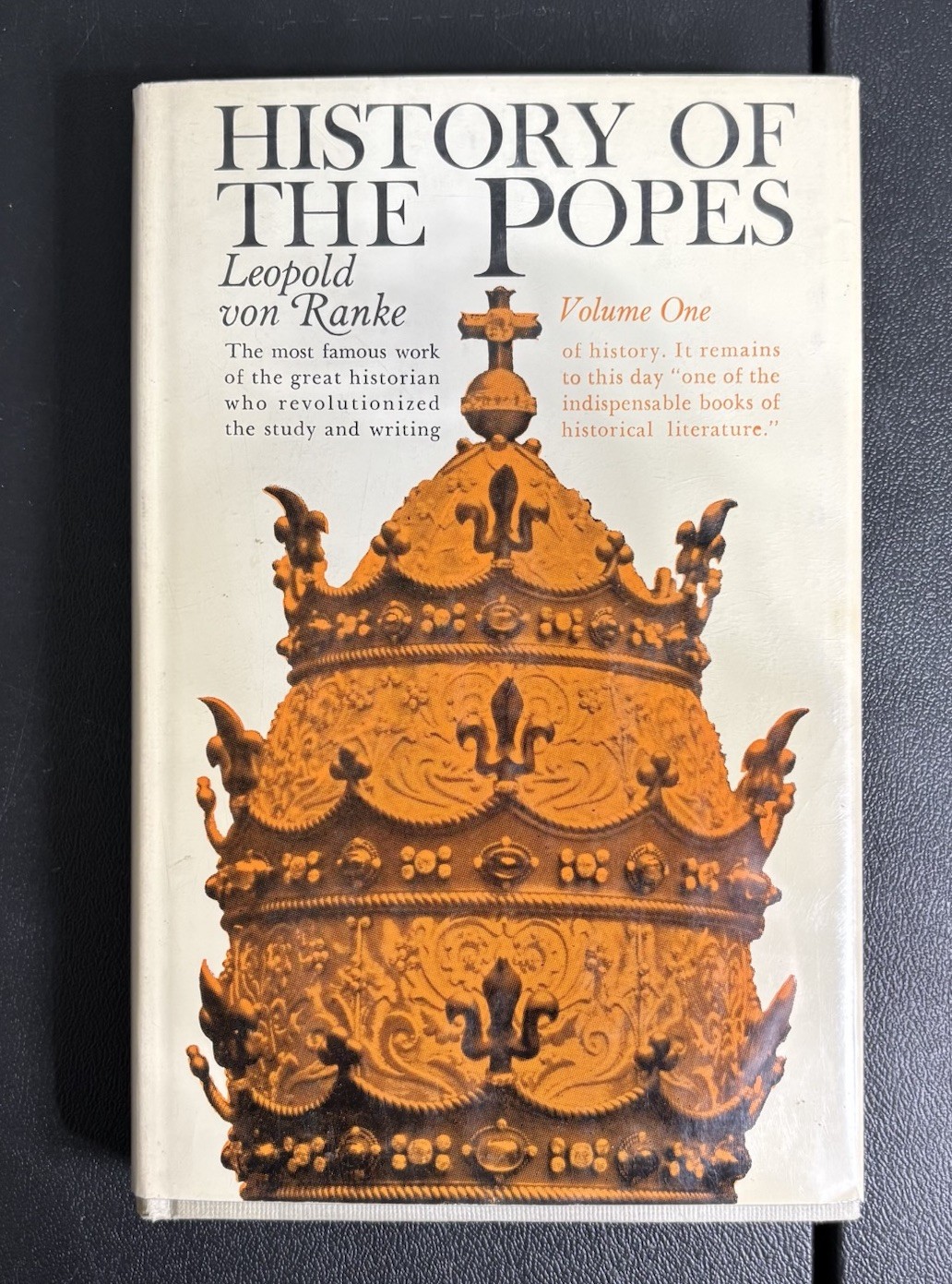 History of the Popes Vol 1 — Leopold von Ranke — 1966 Vintage HC w/ DJ