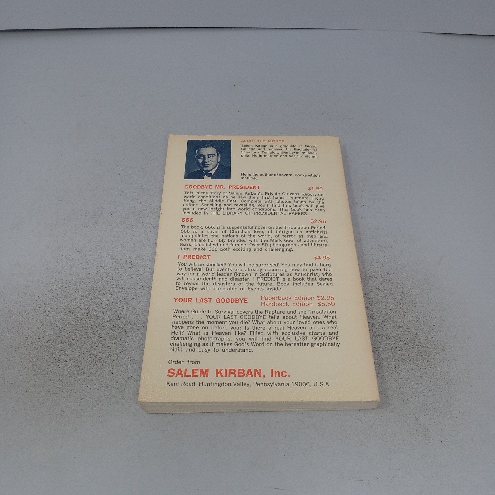 Guide to Survival: How the World Will End 1972 10th Printing PB by Salem Kirban