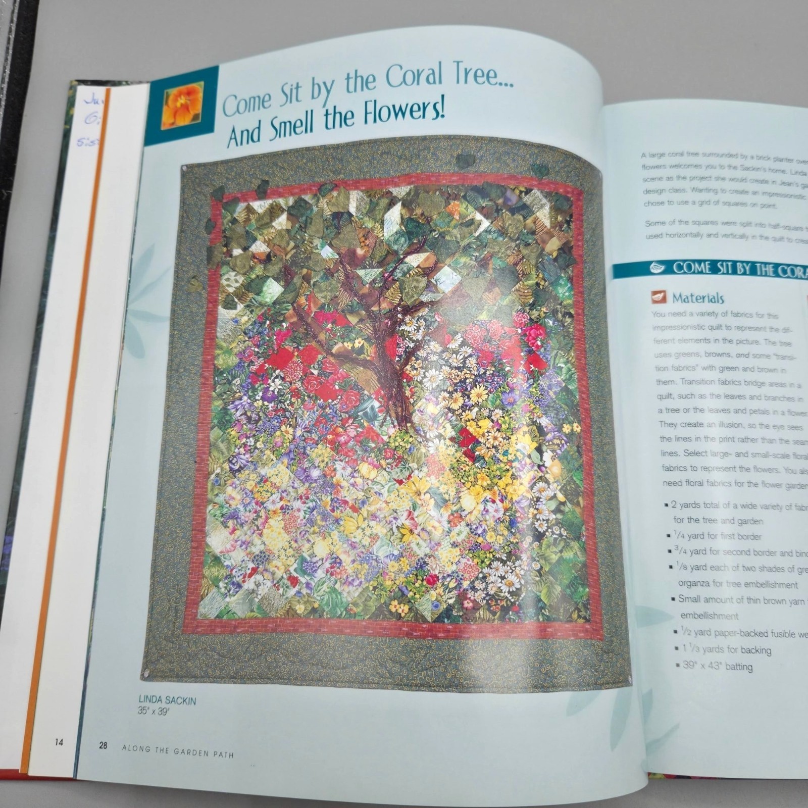 Along The Garden Path Quilting Book Hardcover By Jean & Valori Wells