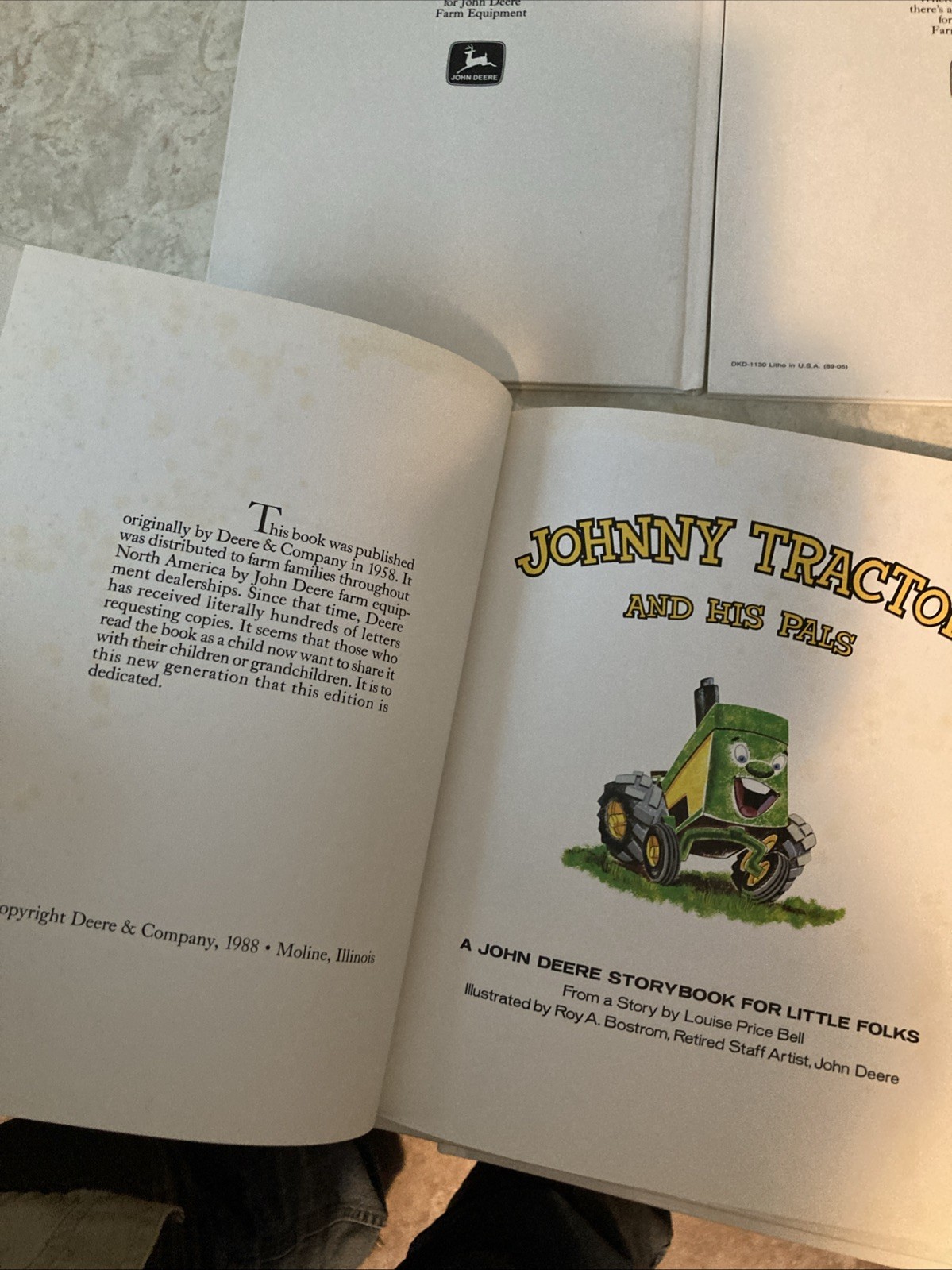 4 John Deere Storybook For Little Folks Books Johnny Tractor- Corny Cornpicker
