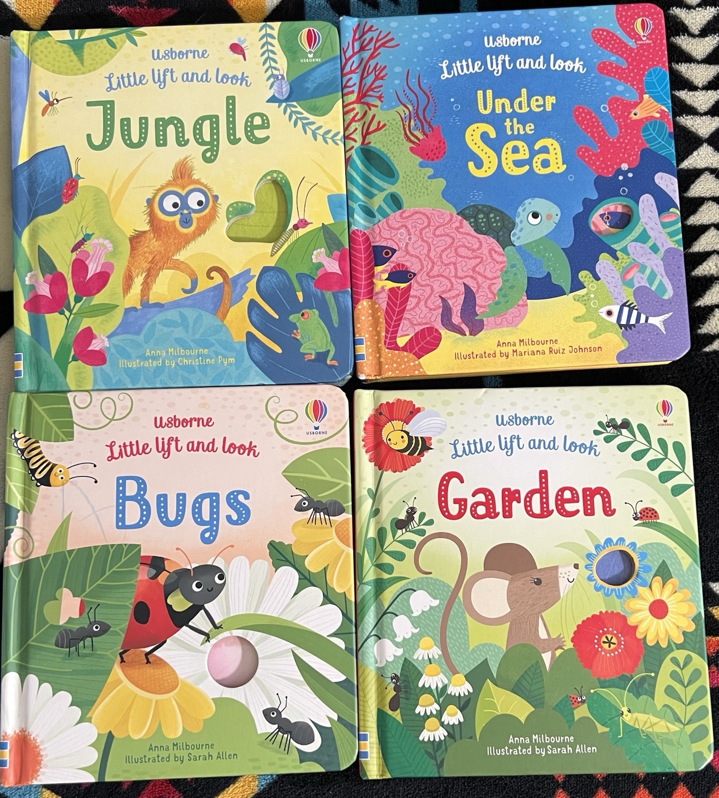 Lot of 4 Usborne Lift-the-Flap Board Books SEE DESCRIPTION Jungle Under The Sea