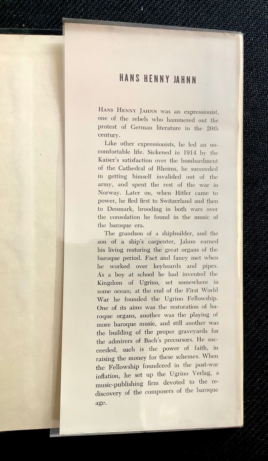 Hans Henny Jahn – The Ship – Scribner’s 1961 Hardcover