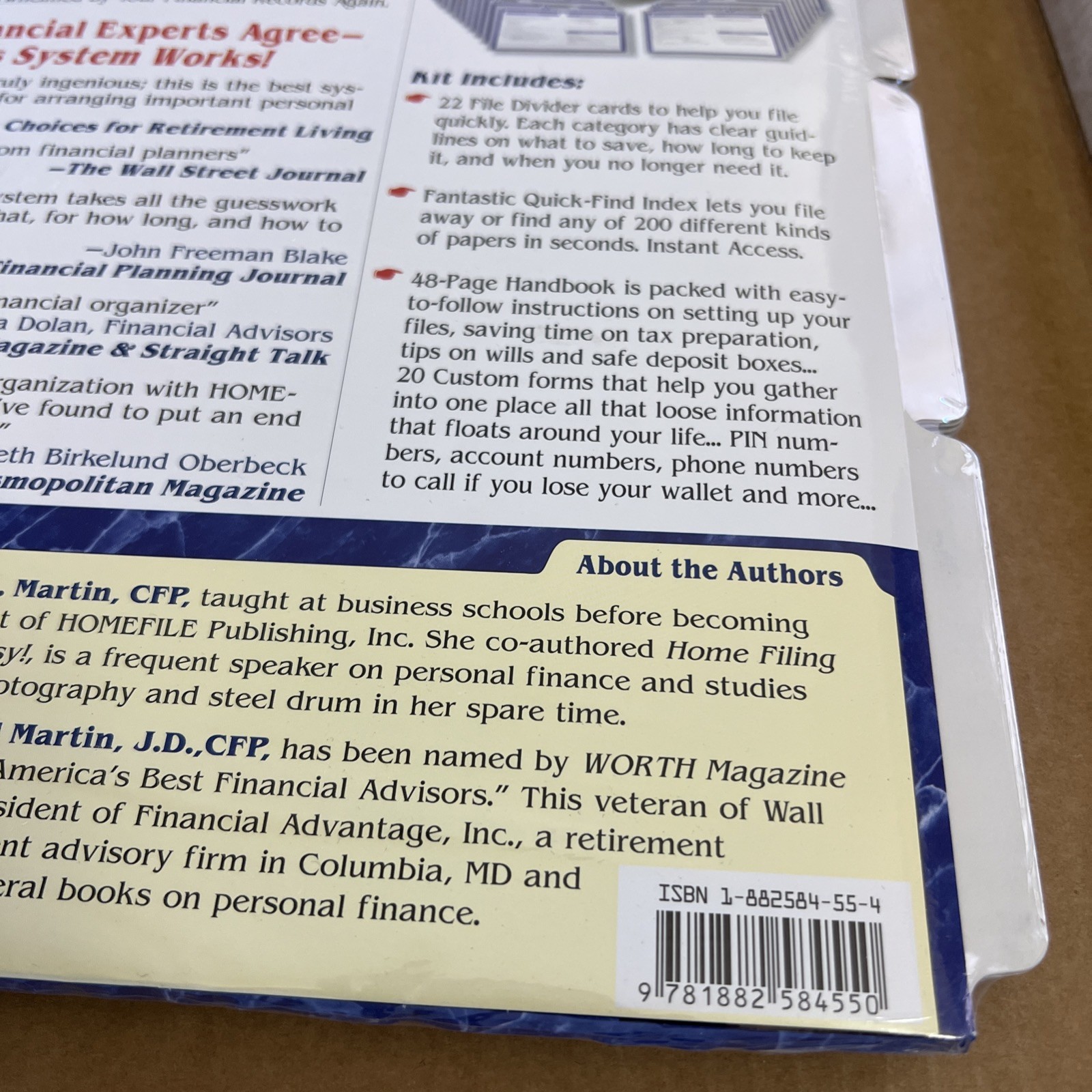 NEW HOMEFILE Financial planning organizer kit HANDBOOK Martin 2004 48 pages