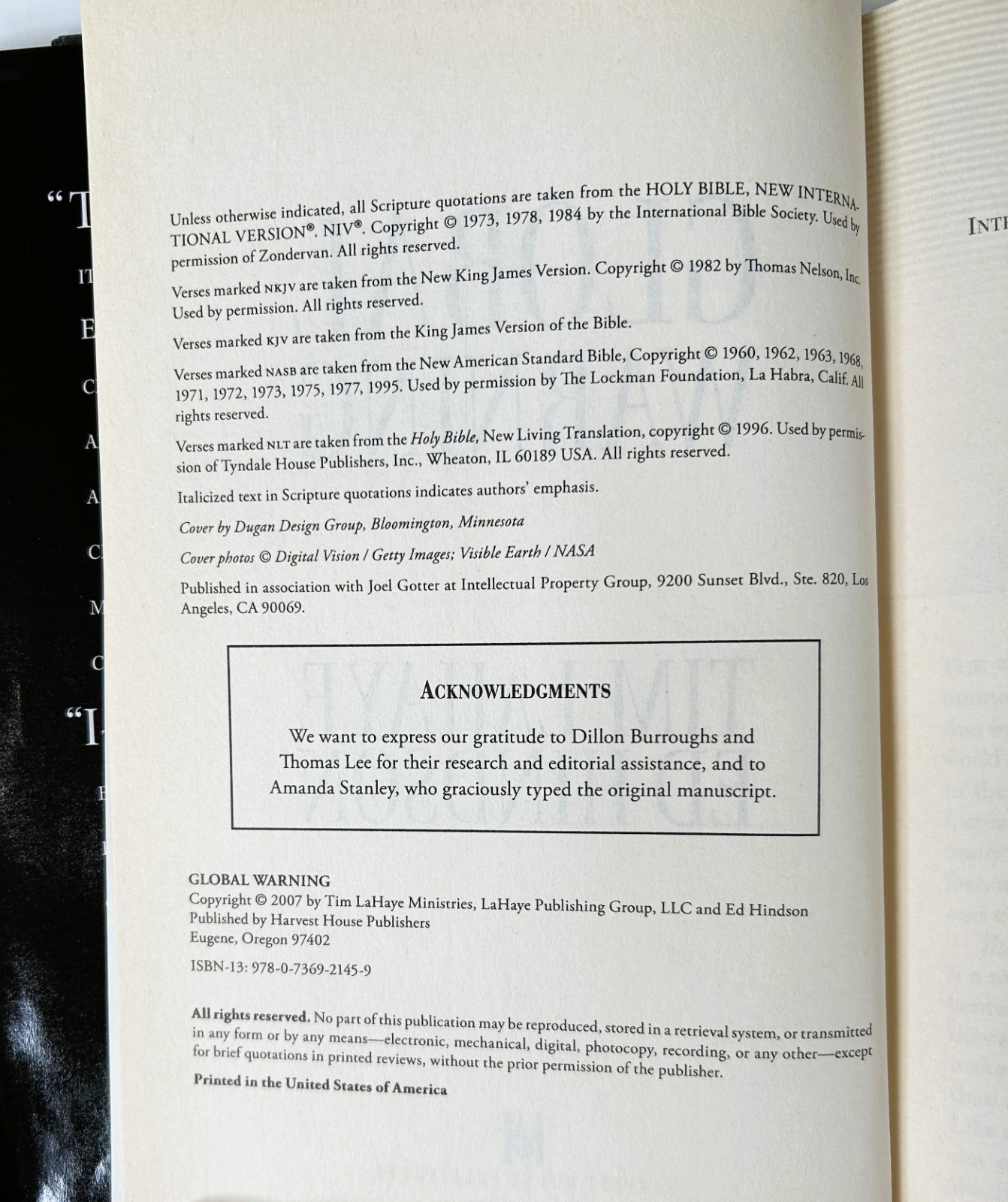 Global Warning Are We on the Brink of World War III? by Tim LaHaye Ed Hindson HC
