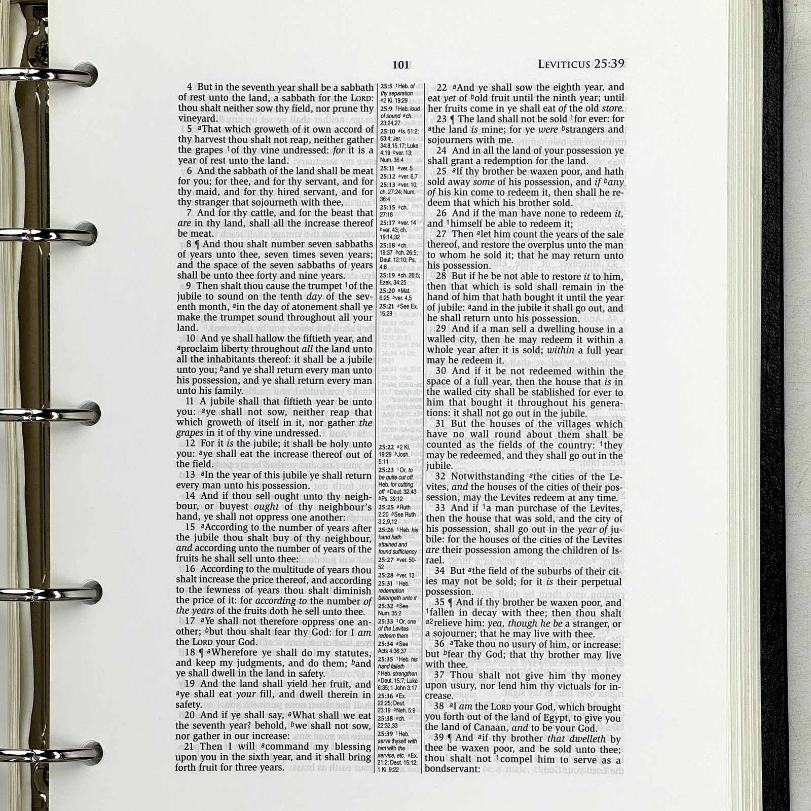 2011 The Holy Bible. KJV. Wide Margin Looseleaf Reference Edition. VG