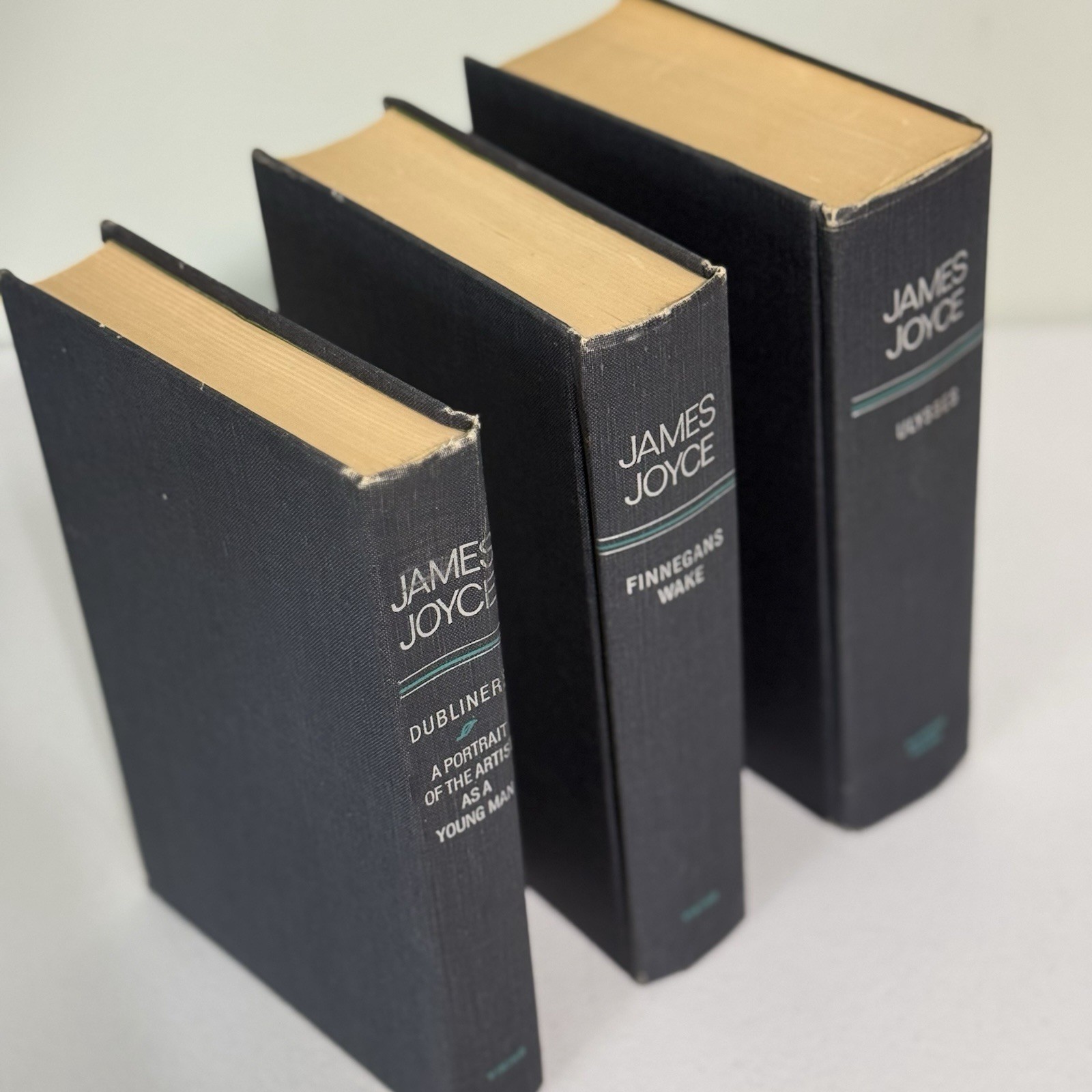 3 James Joyce Novels: Finnegans Wake, Ulysses, Dubliners By Viking Press