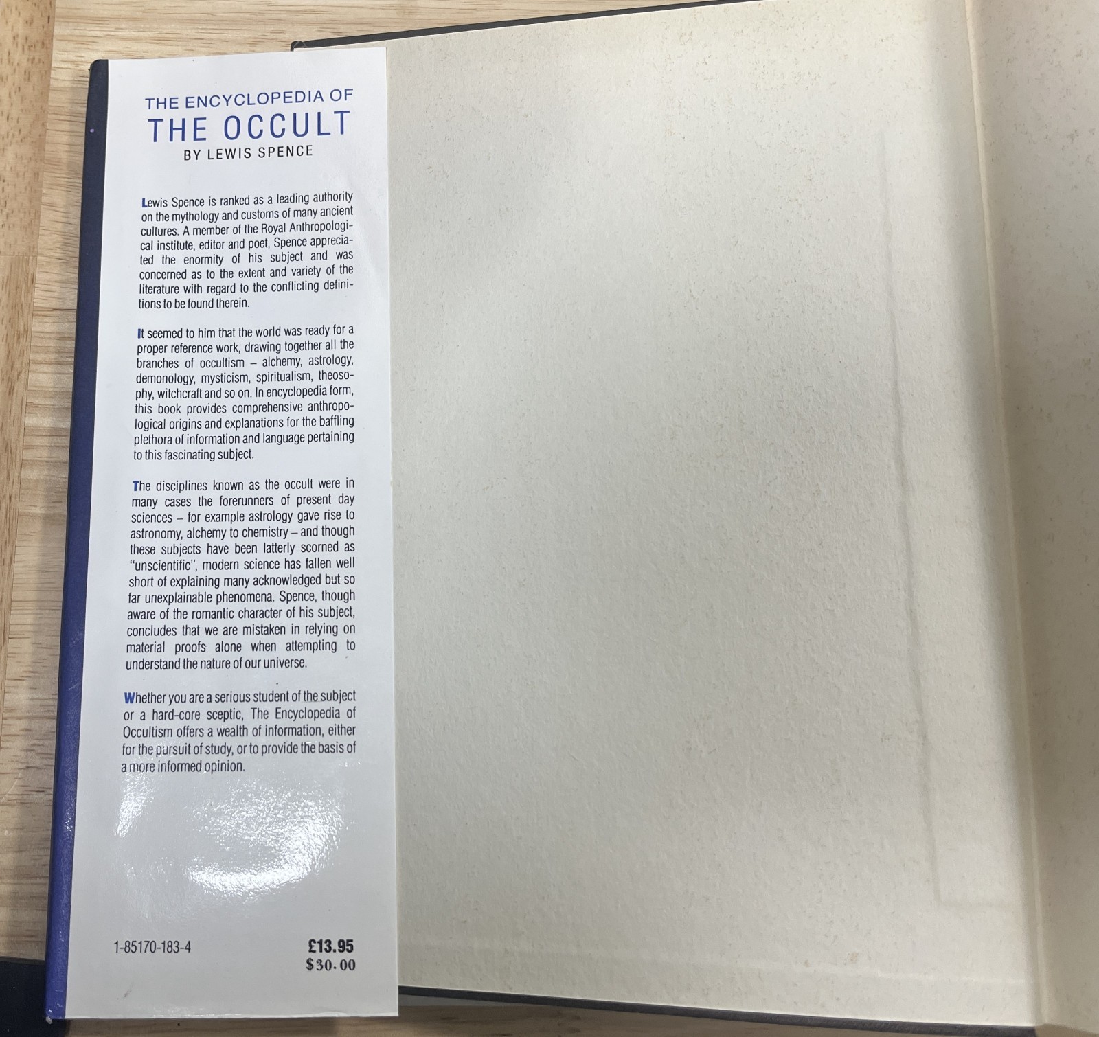 The Encyclopedia Of The Occult – Lewis Spence – Hardcover Book – 1988