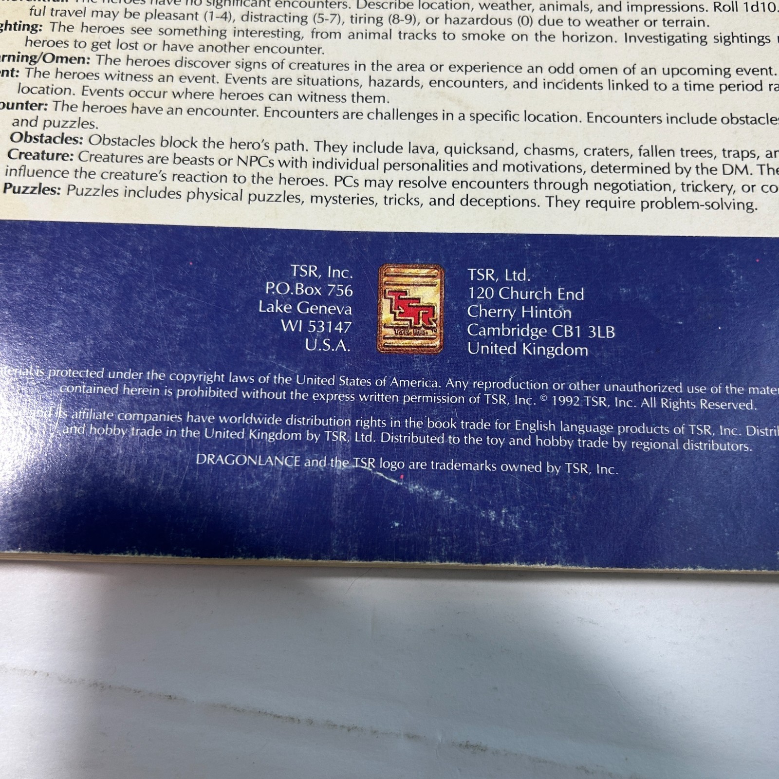 Dragonlance Tales of the Lance World Book of Ansalon TSR ADnD Sourcebook ONLY