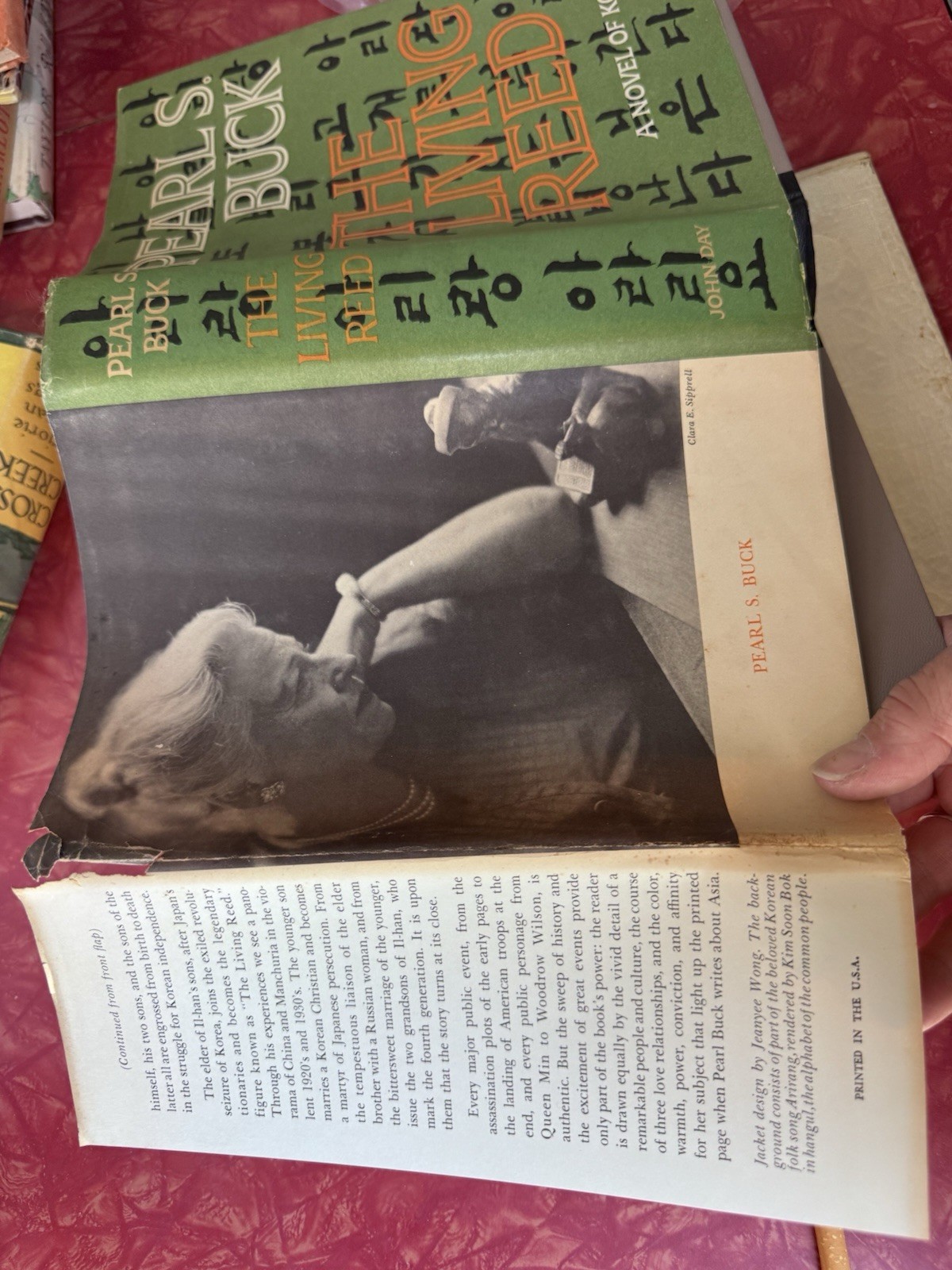 Vintage The Living Reed by Pearl S. Buck 1963 HC DJ Book Club Ed
