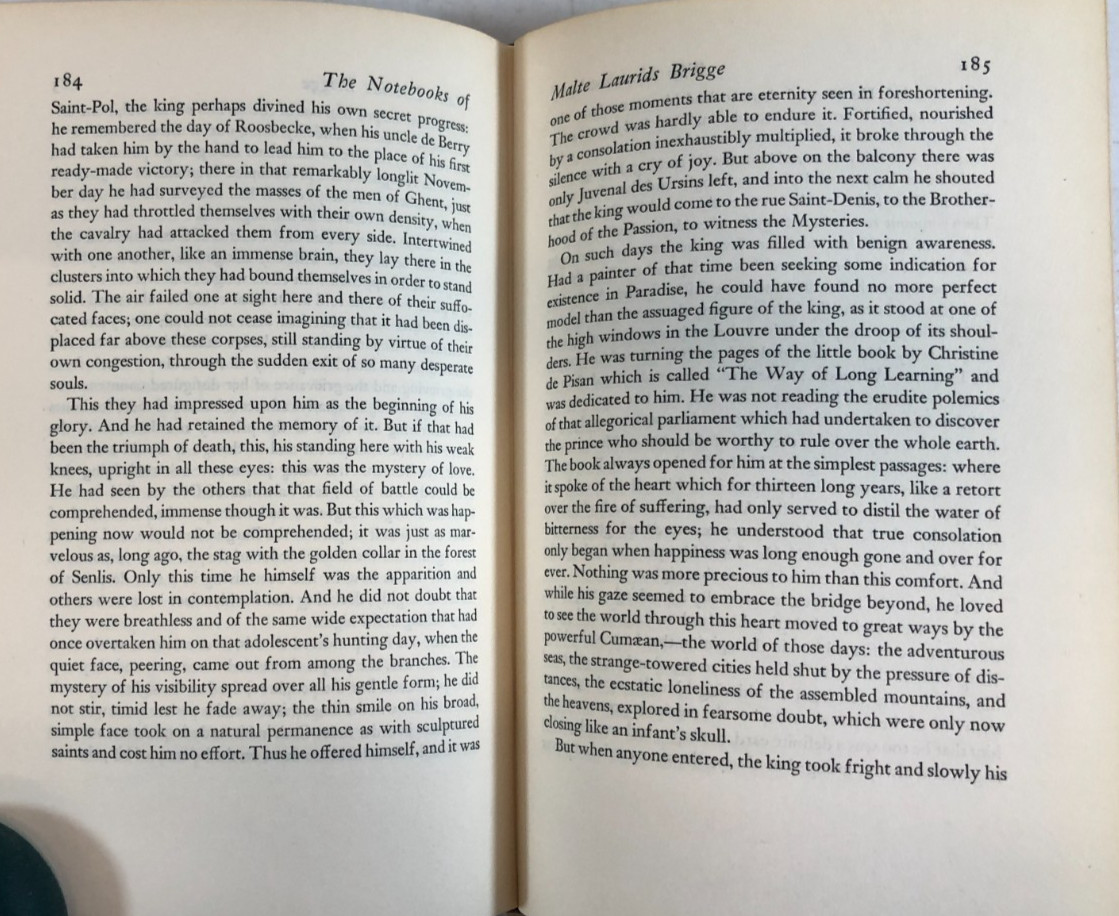 The Notebooks of Malte Laurids Brigge, Rilke, 1949, E-119