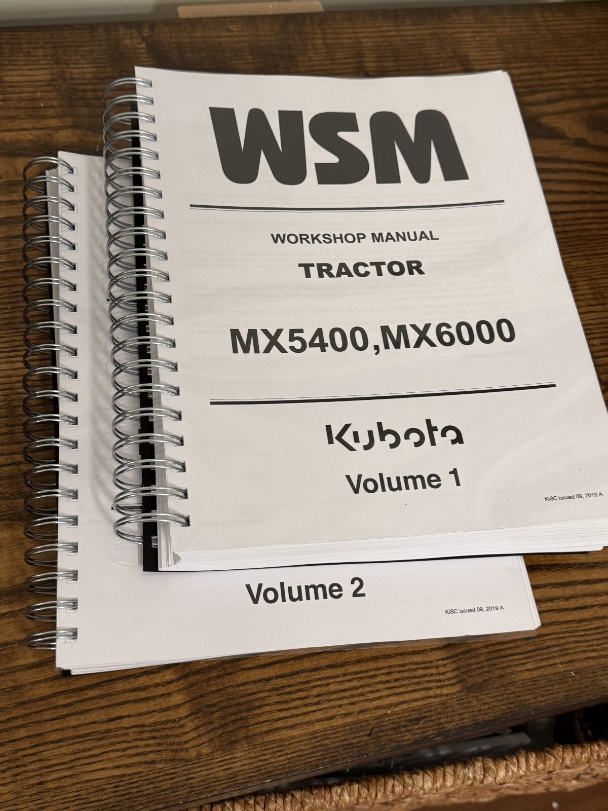 KUBOTA MX5400 MX6000 WORKSHOP MANUAL WSM, BOUND, COVERS, XL FOLDOUT PAGES!