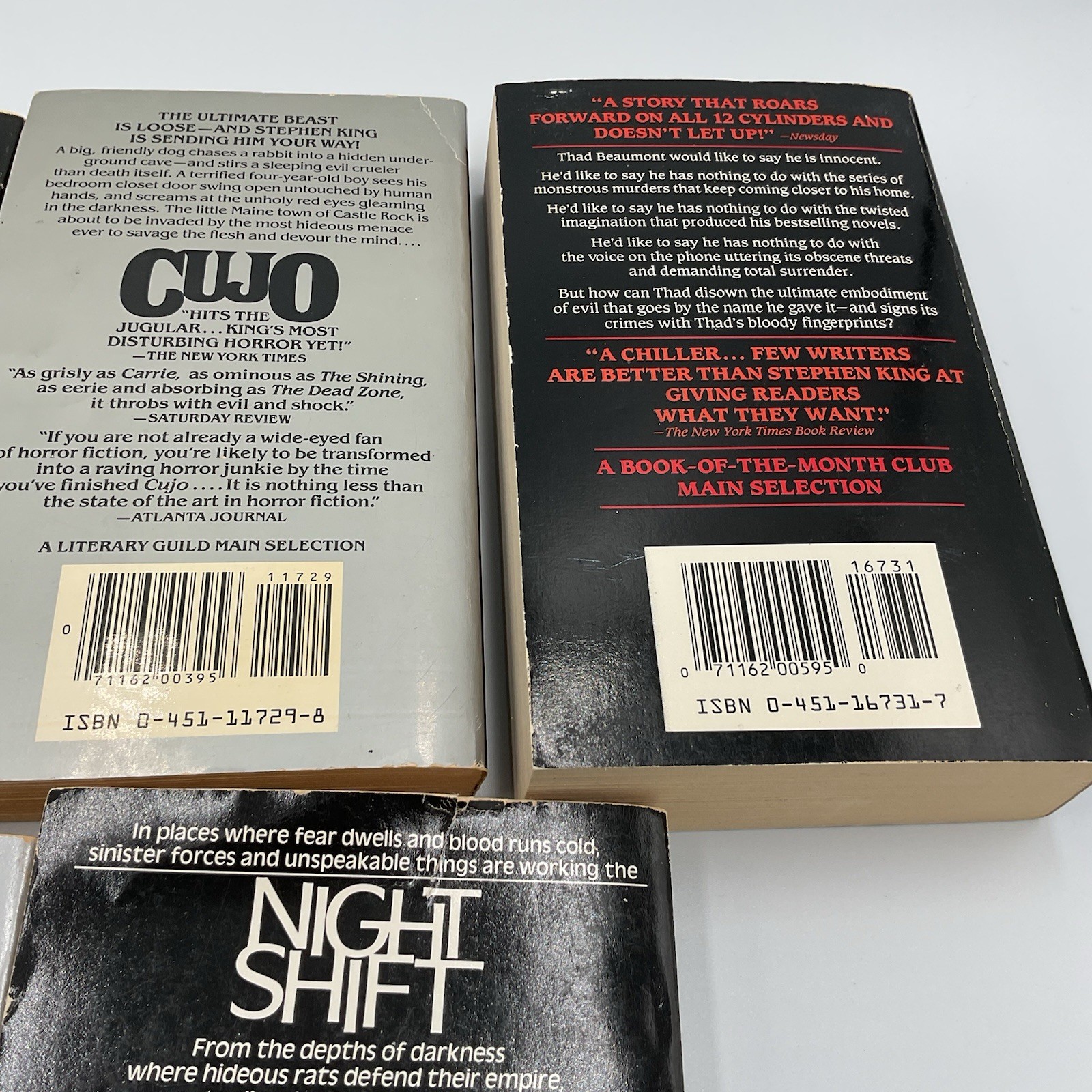 Stephen King Paperback Signet Lot Dead Zone Cujo Night Shift Dark Half Firestart