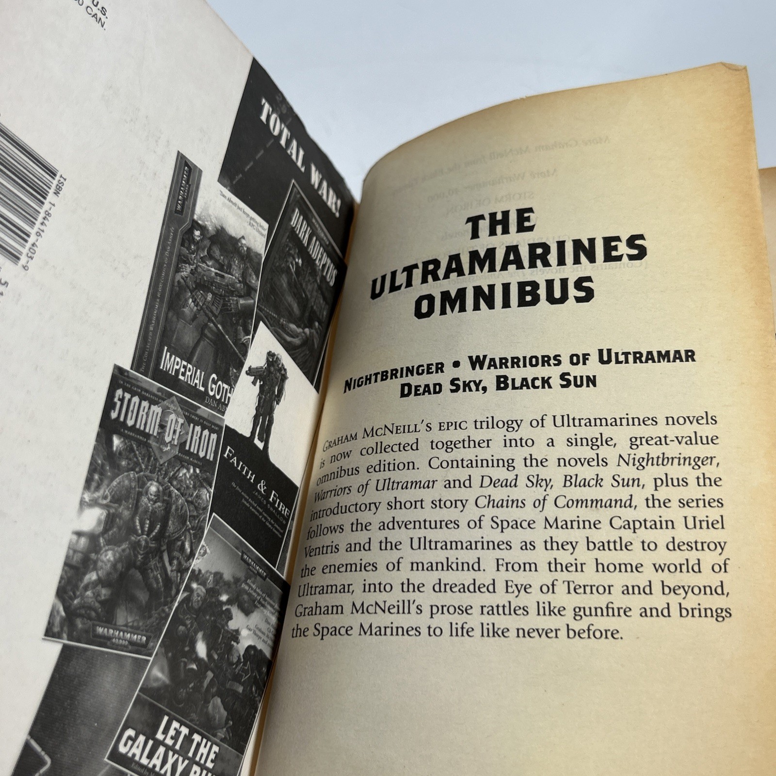 The Ultramarines Omnibus by Graham McNeill Warhammer 40K BL Paperback (2006)