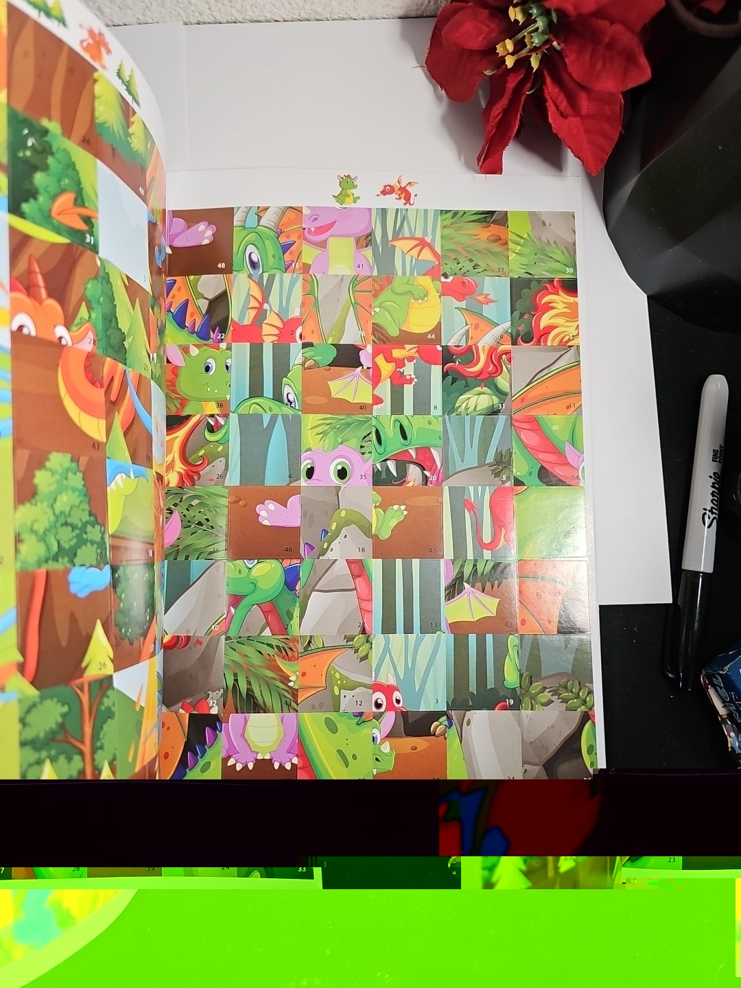 Sticker Puzzles Dragons New Paperback 4 Puzzles