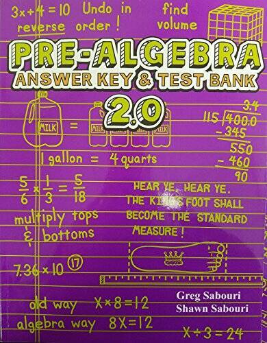 Teaching Text Books PRE Algebra Text And Answer Keys VER. 2.0 – VERY GOOD