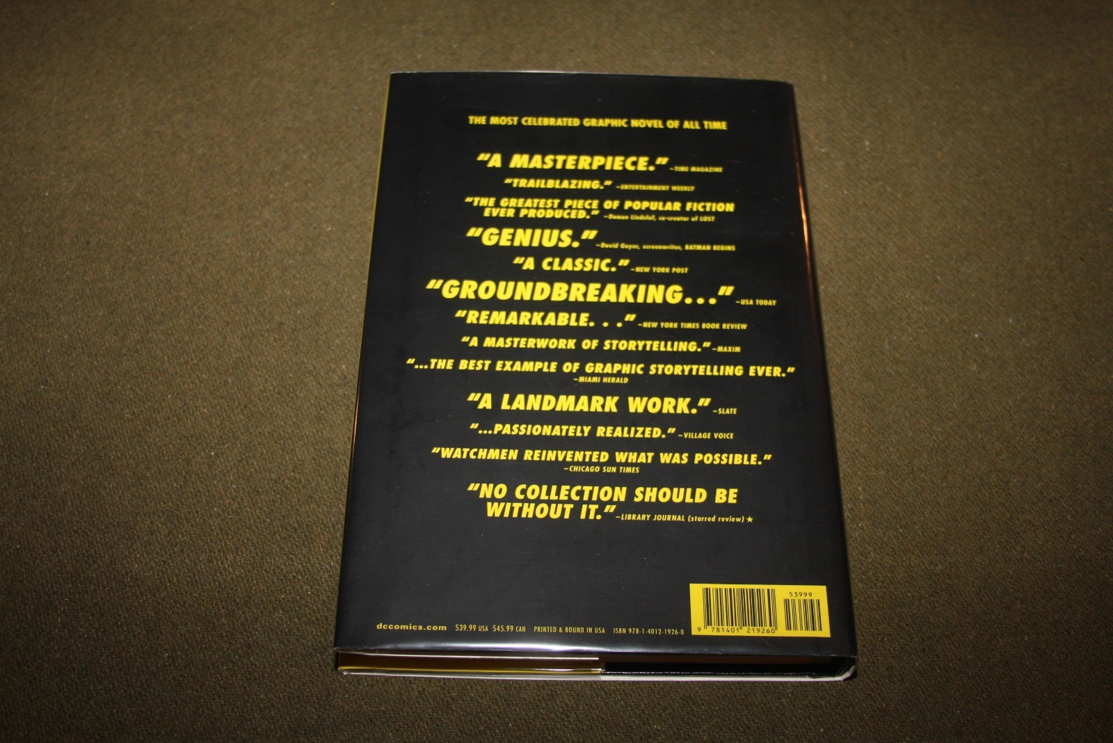 Watchmen by Alan Moore & Dave Gibbons 2008 HC 1st Printing DC