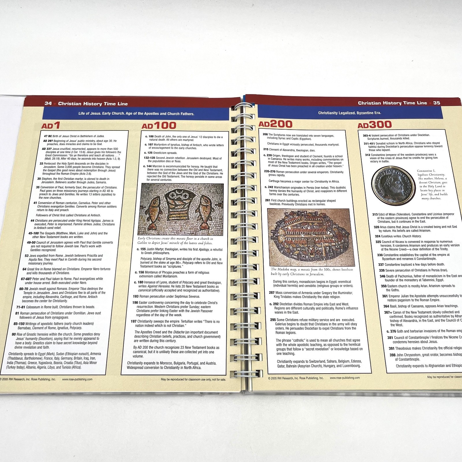 Rose Book of Bible Charts Maps Time Lines Volumes 1 & 2 Bundle Reference Spiral
