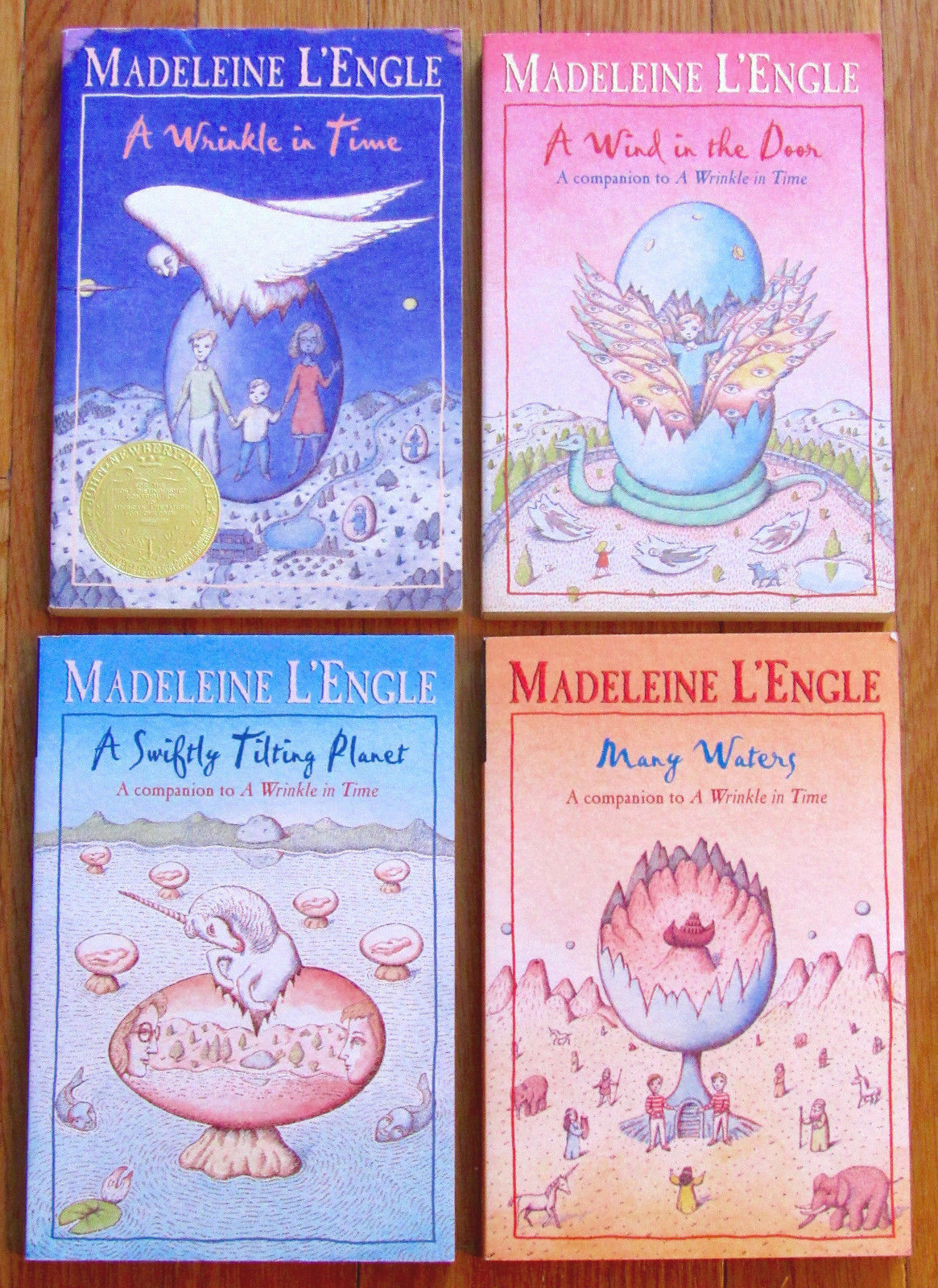 Time Quartet Set [A Wrinkle in Time, A Wind in the Door lot] Madeleine L’Engle‘