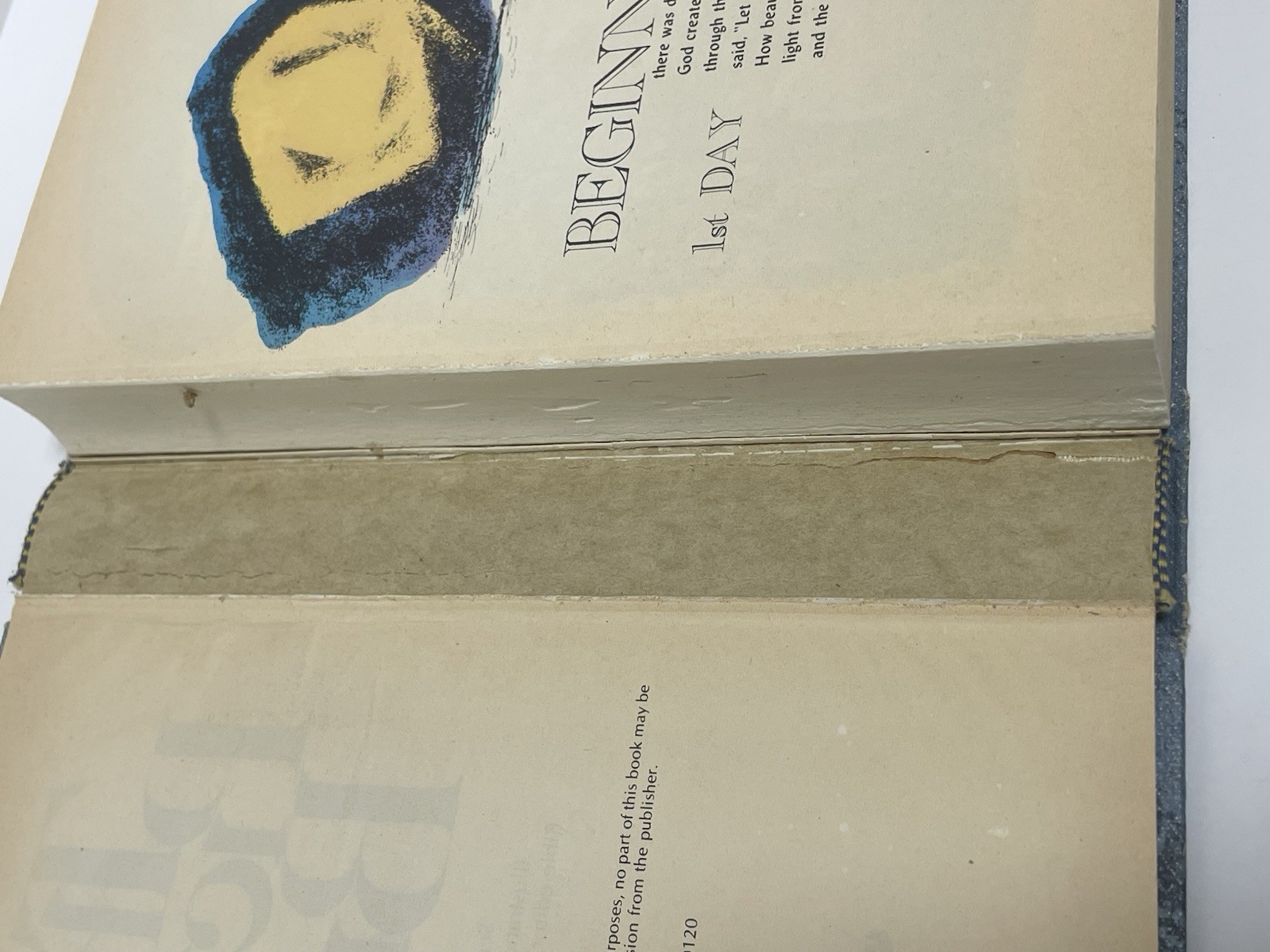 The Picture Bible 1978 Printing Blue Hardcover David C Cook BINDING NEEDS REPAIR