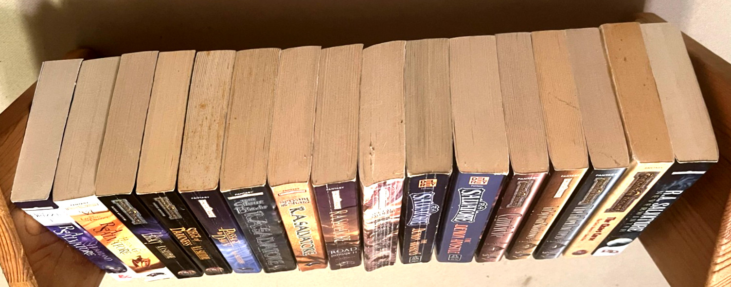R. A. Salvatore Lot of 18 PBs HC Forgotten Realms DRIZZT Cleric LEGACY Demon