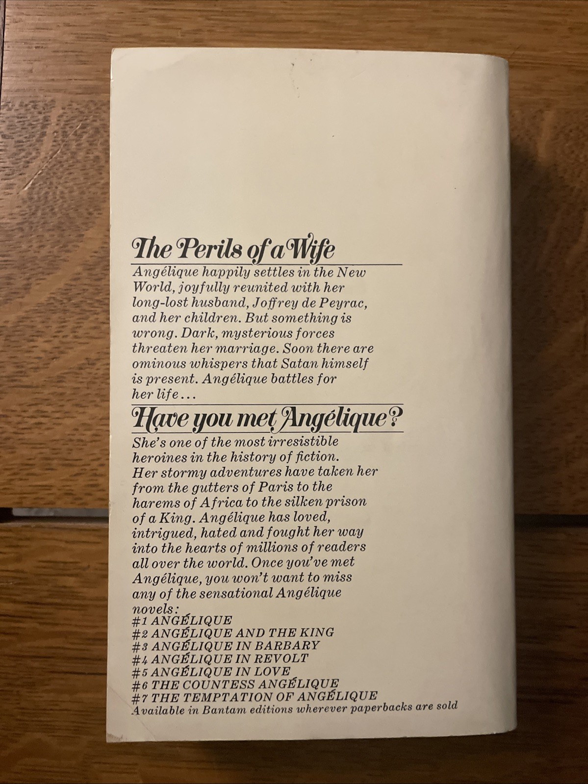 Sergeanne Golon: Angelique And The Demon Pbk Bantam 1975 1st Print VG