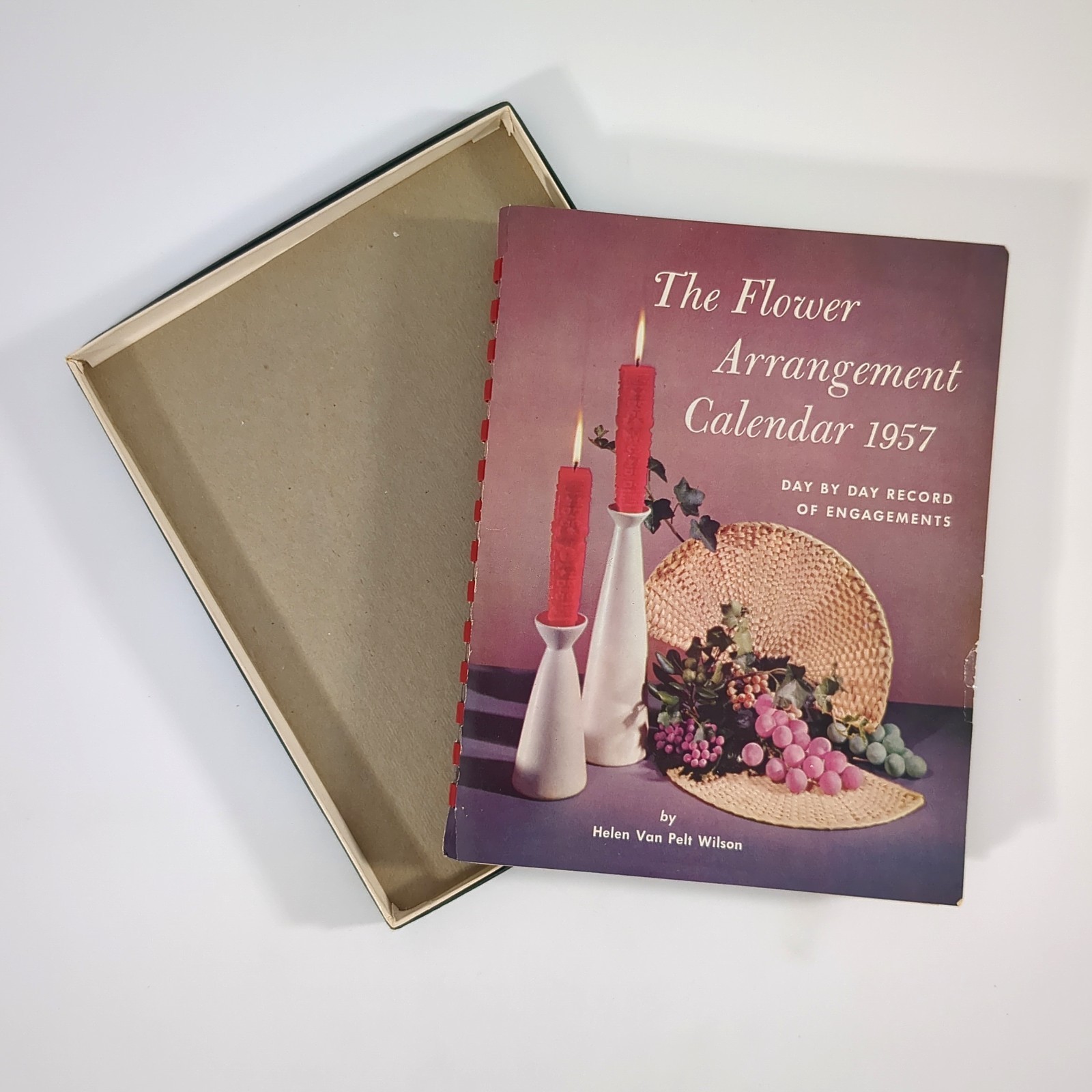 Flower Arrangement Calendar 1957 Floral Design Planner Box Helen Van Pelt Wilson