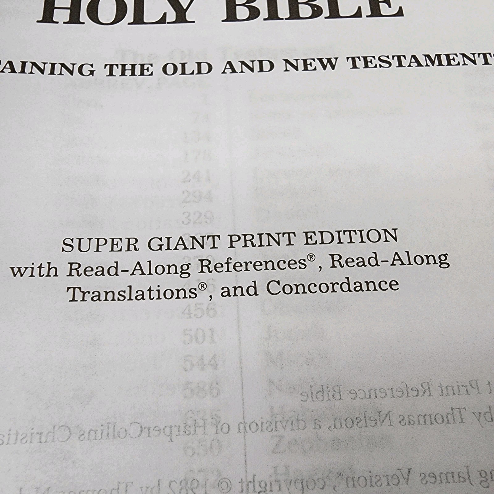 Super Giant Print Bible NKJV Brown Imitation Leather Thomas Nelson Red Letter