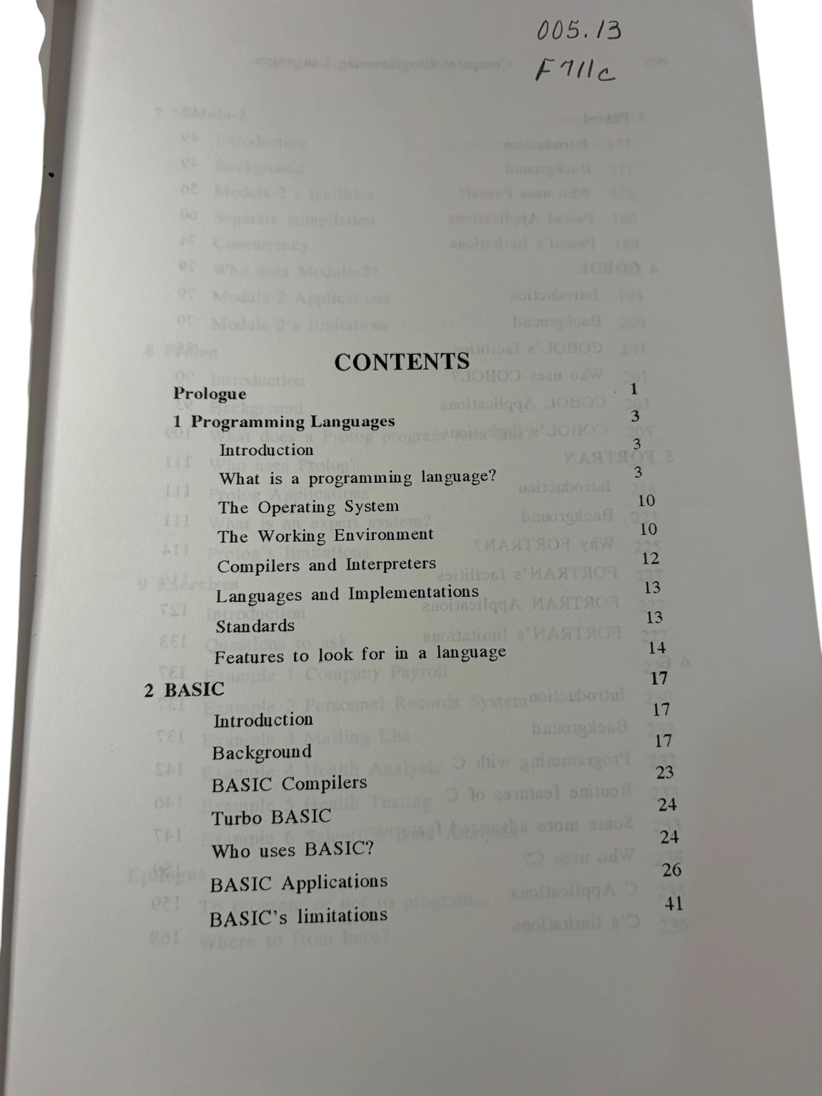 Computer Programming Languages Ford 1990 Comparative Intro Ellis Horwood