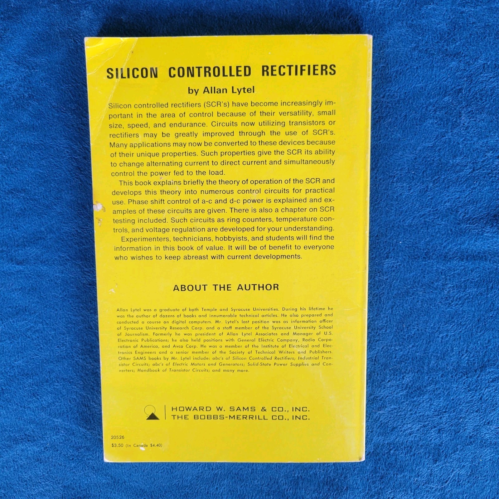 SILICON CONTROLLED RECTIFIERS ; ISBN 0-672-20526-2 ; 125 PAGES ; ALLAN LYTEL