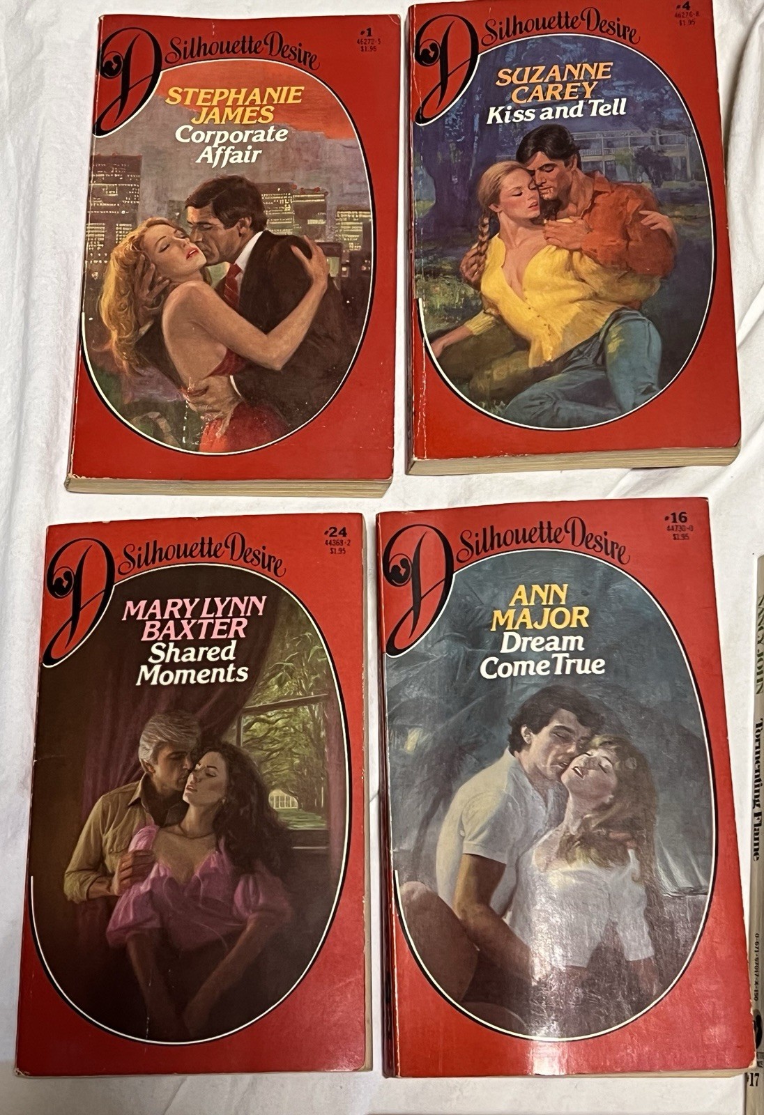 Lot Of 15 Silhouette Vintage Romance Books Desire 1980s