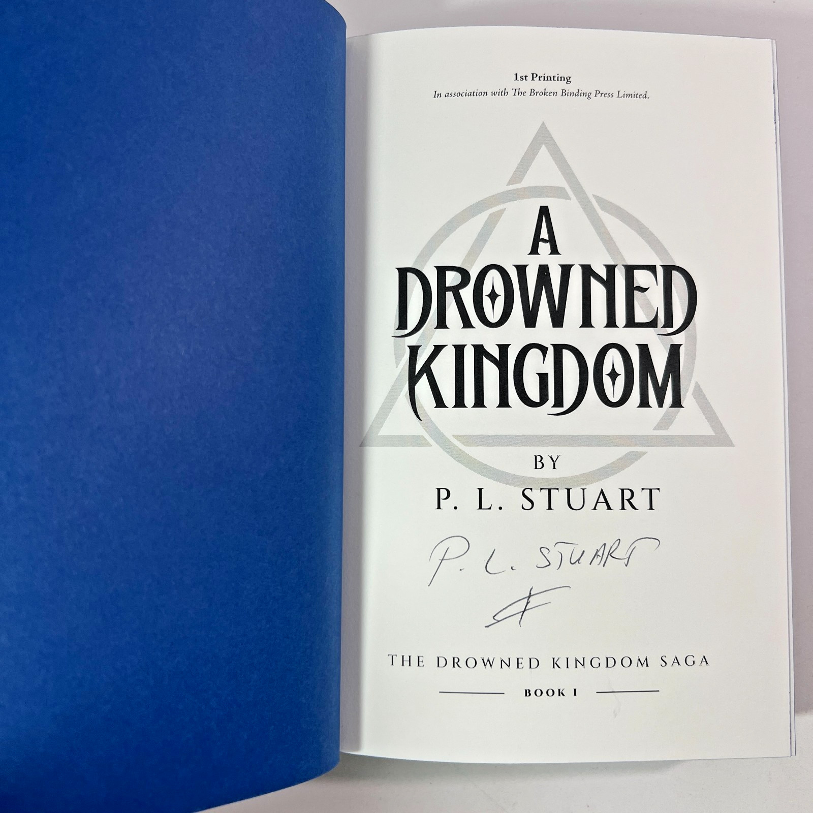 The Drowned Kingdom Saga Books I & II PL Stuart SIGNED 1st Broken Binding Set