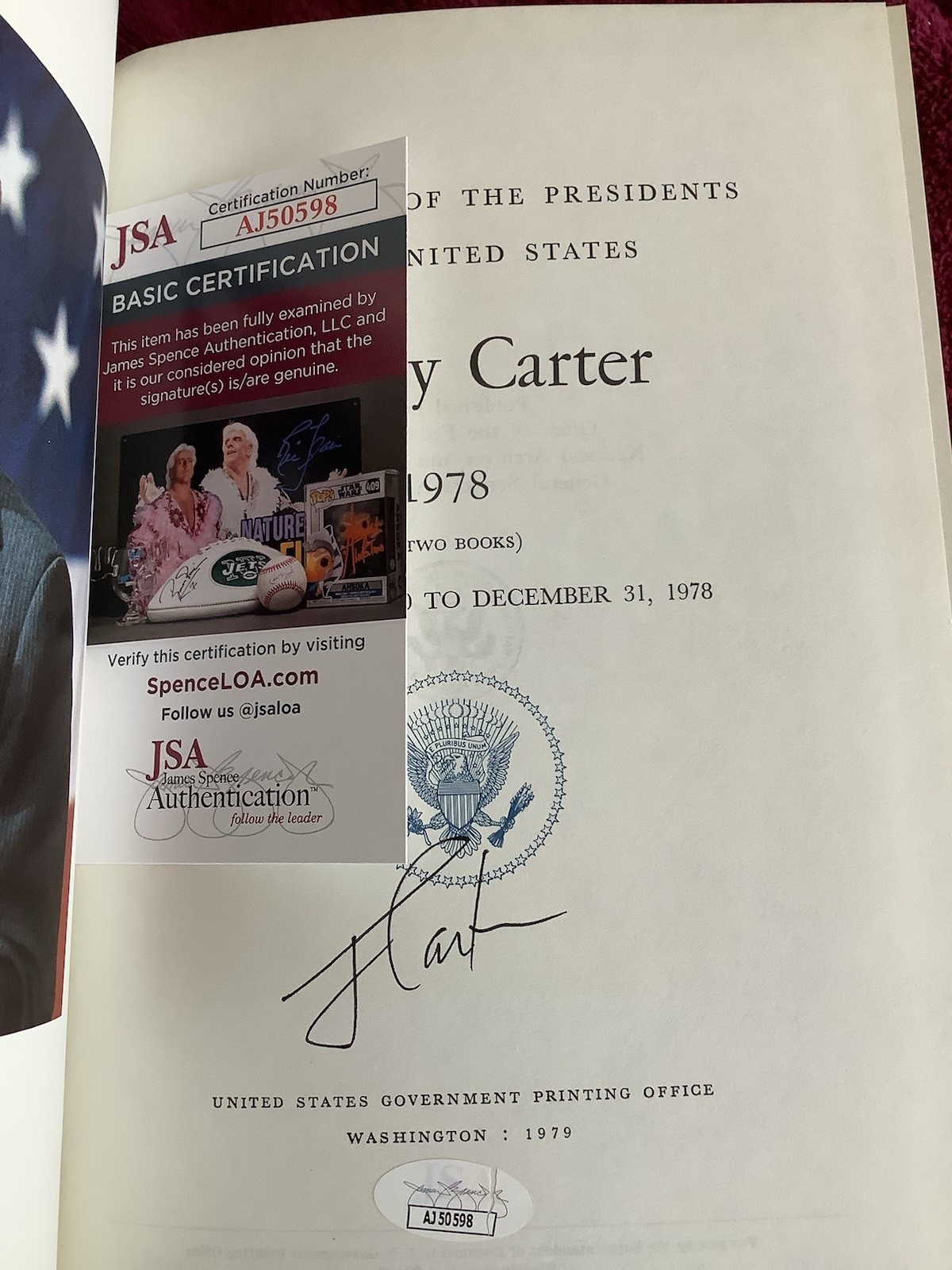 Public Papers of the Presidents U S JIMMY CARTER, 1977-81 9 VOL SET SIGNED JSA