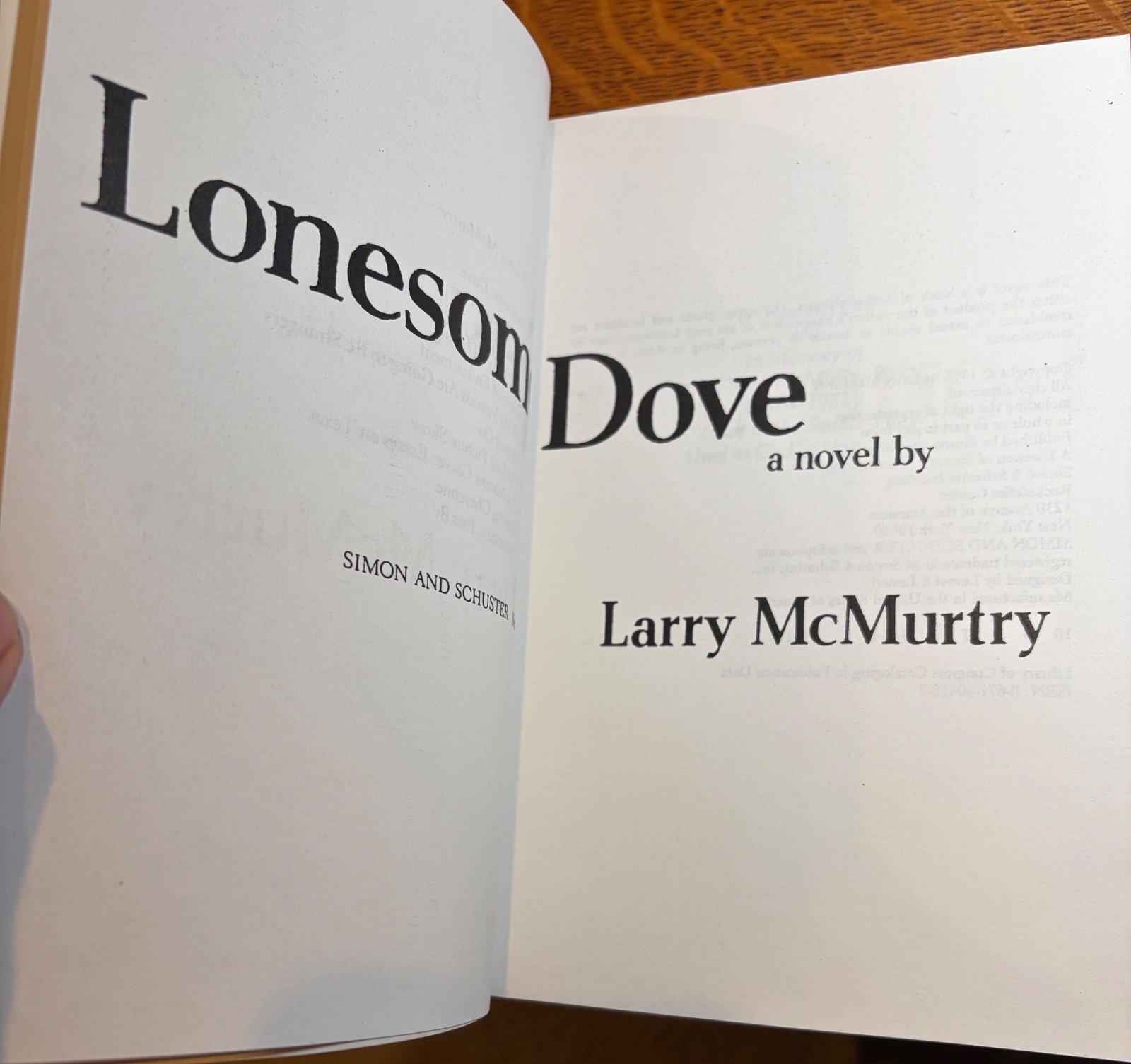 LONESOME DOVE by Larry McMurtry, Advance Uncorrected Proofs, Unread, Fine