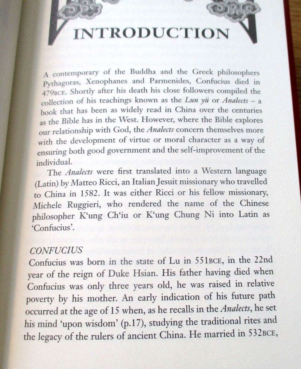The Analects of Confucius. HC, New, 125 pages, Alcoholics Anonymous related