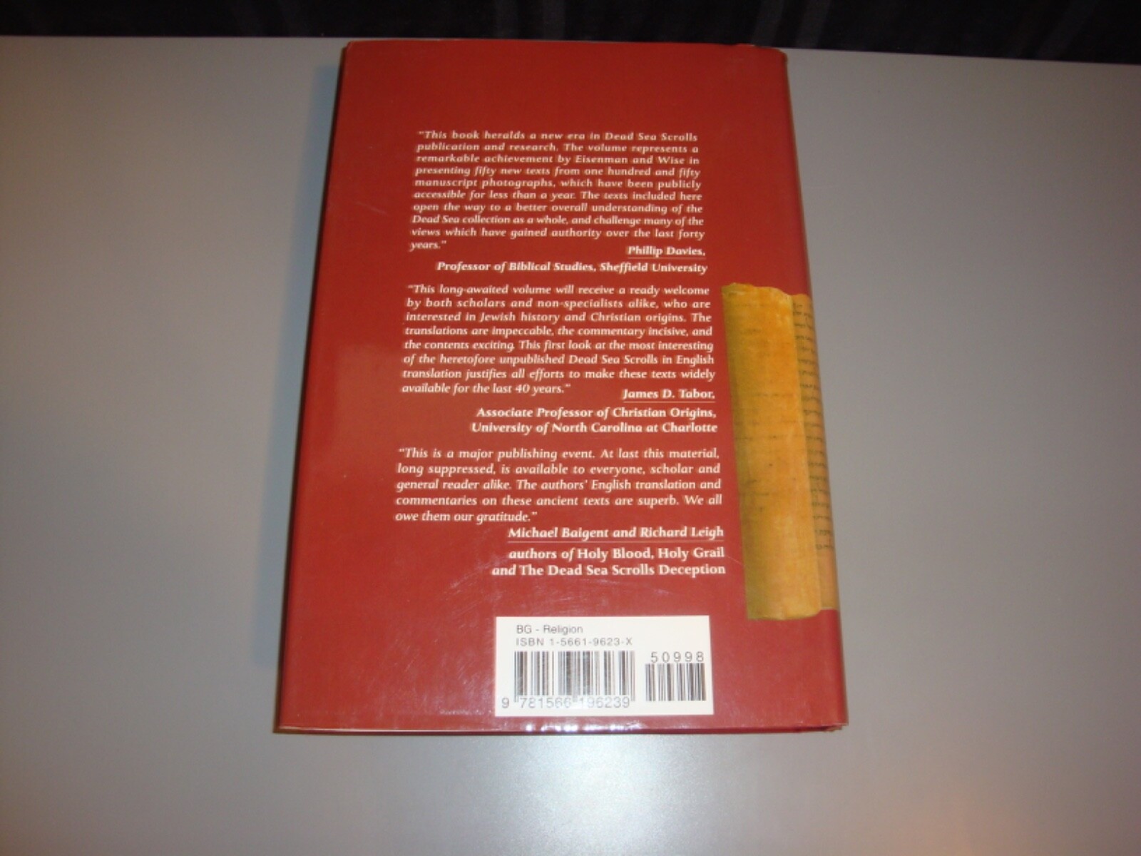 Dead Sea Scrolls Uncovered Hardcover Robert Eisenman Michael Wise Translation