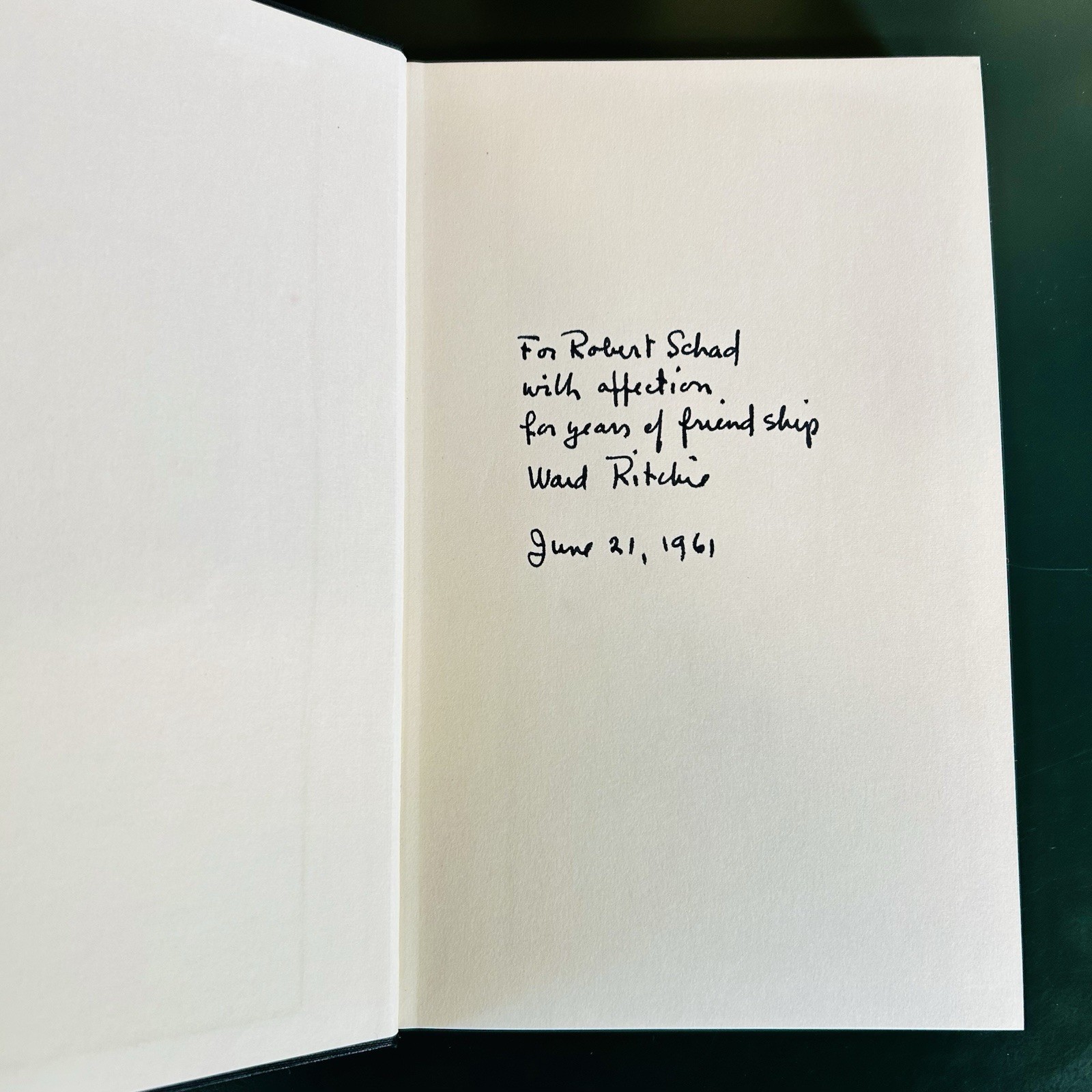 THE WARD RITCHIE PRESS 1961 INSCRIBED Limited Edition