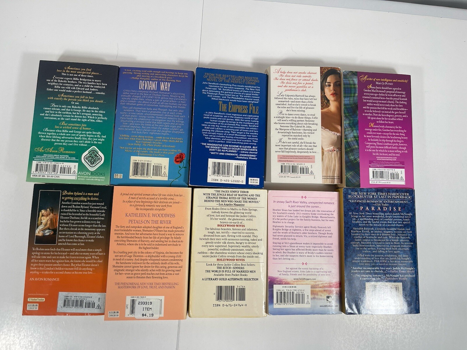 Lot 10 Paperback Love Romance Fantasy Suspense Sarah Maclean, Julia Quinn