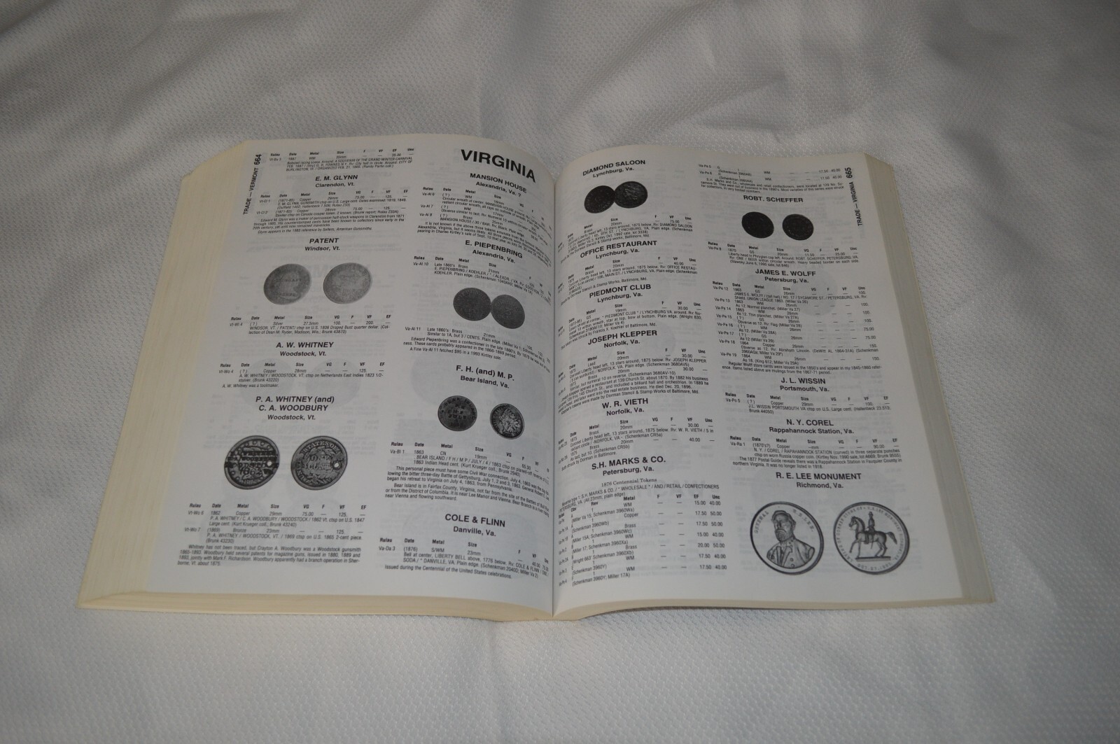 STANDARD CATALOG OF UNITED STATES TOKENS 1700-1900 ~ 2ND EDITION ~ V.G.C. # 2